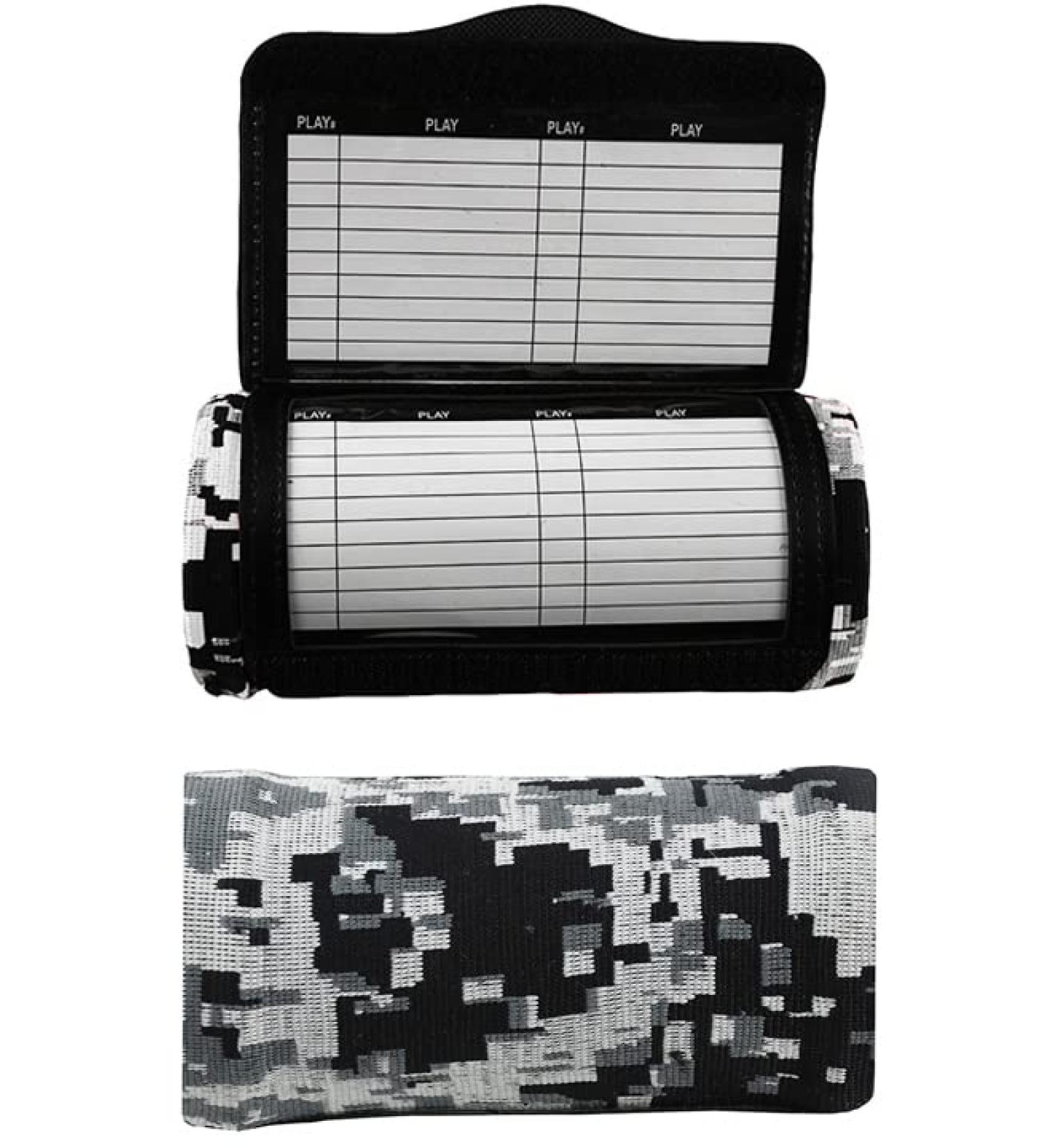 Epic Camo Quarterback Wrist Coach Football Playbook (1 Or 3 Page) YOUTH (TRIPLE) BLACK/CAMO (TRIPLE)
