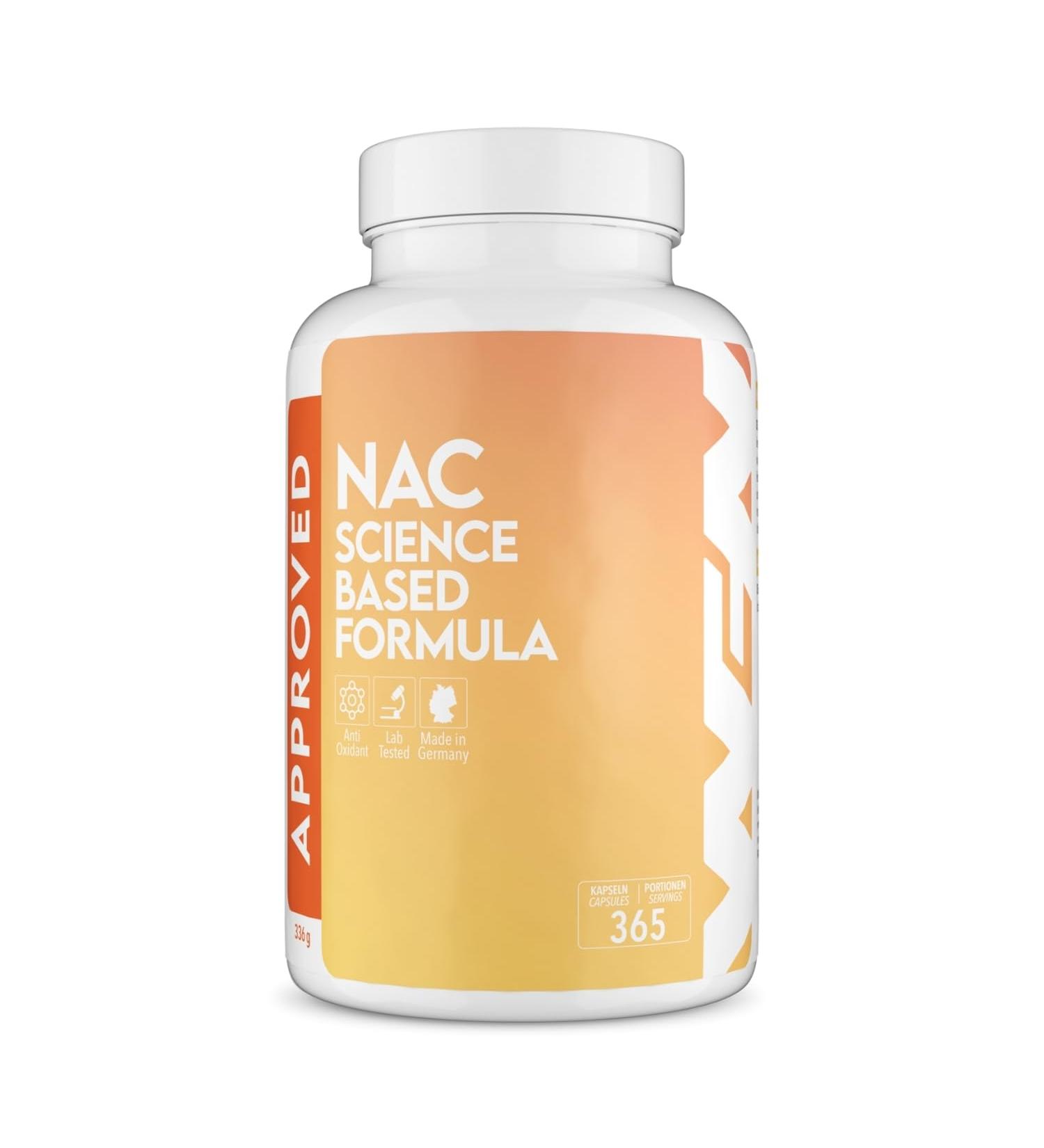 WFN Approved NAC N Acetyl Cysteine - 800 mg per capsule - 365 capsules - 12 months supply - High dosed vegan no additives - Made and tested in Germany - Buy Online on GoSupps.com