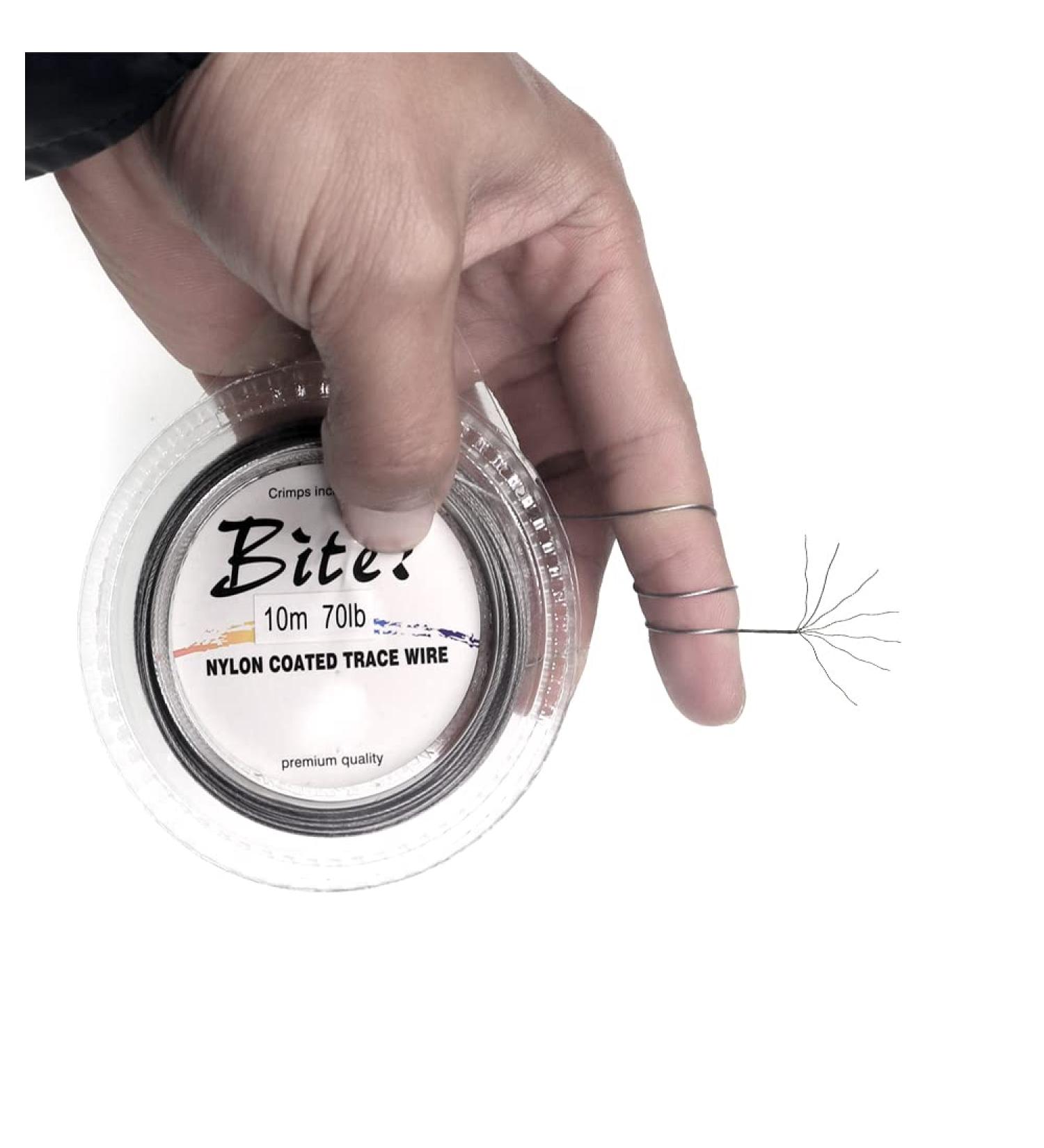 5LB-280LB Stainless Steel Wire Leader Nylon Coated Fishing Leader - 32.8ft, 100LB, 7 Strands, 10pcs Crimp Sleeves - Buy Online on GoSupps.com