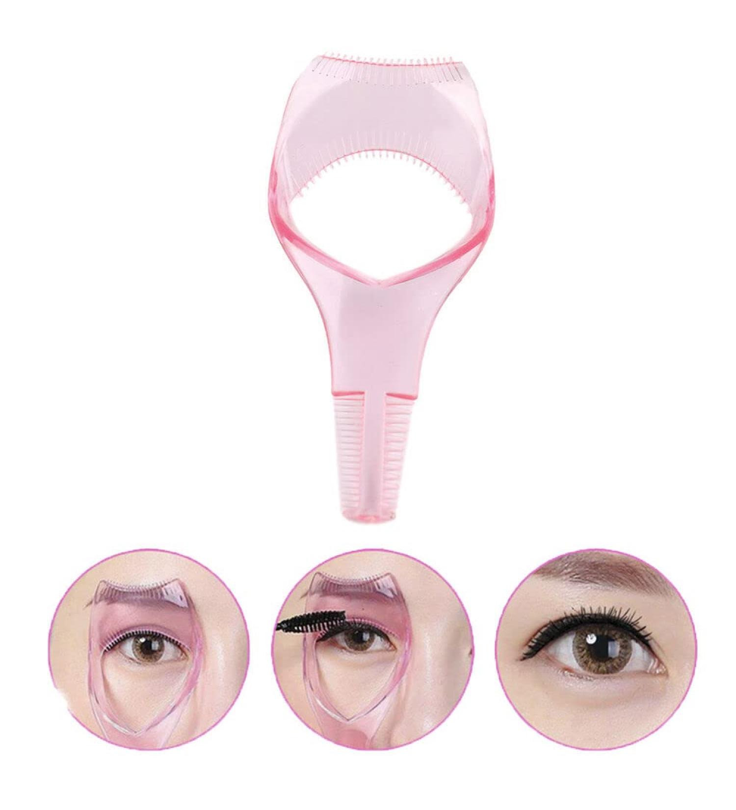 3in 1 Eye lash mascara shield guard eyelash curler applicator tool comb guide - Buy Online on GoSupps.com