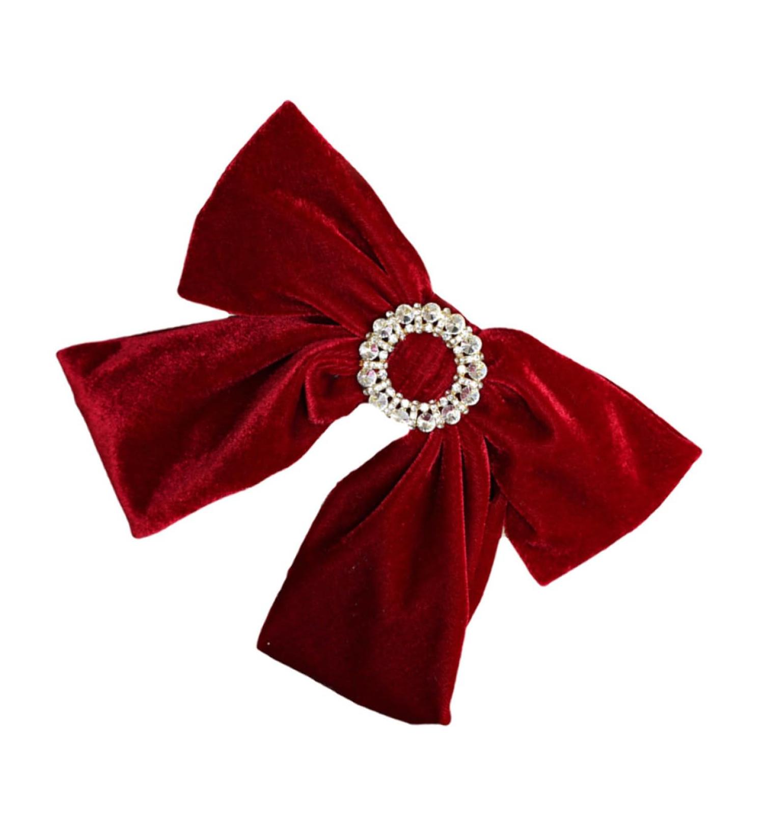 Beaupretty Big Hair Bow Women Bow Barrettes Big Bowknot Barrettes French Style Hair Accessories Bows Hair Accessories Ribbon Bows Hair Clips Hair Bow Clips bow velvet bow Horizontal clip - Buy Online on GoSupps.com