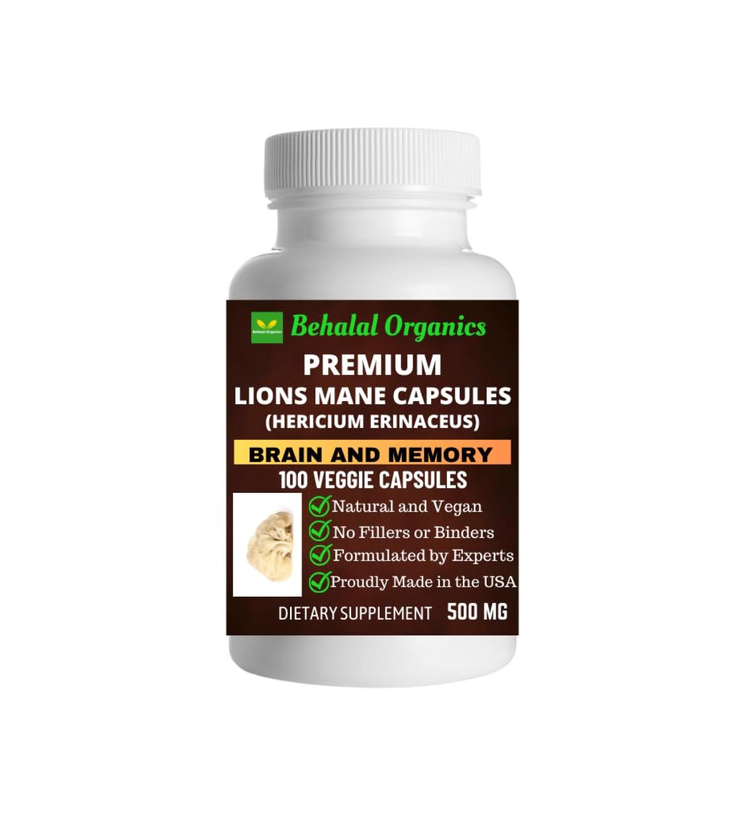 Behalal Organics Lions Mane Quick Release Capsules - Buy Online on GoSupps.com