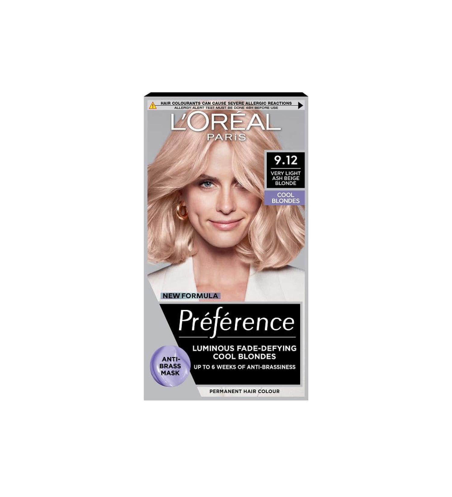 L'Oreal Paris Preference 9.12 Siberia Hair Dye - Long Lasting Permanent Colour - Buy Online on GoSupps.com