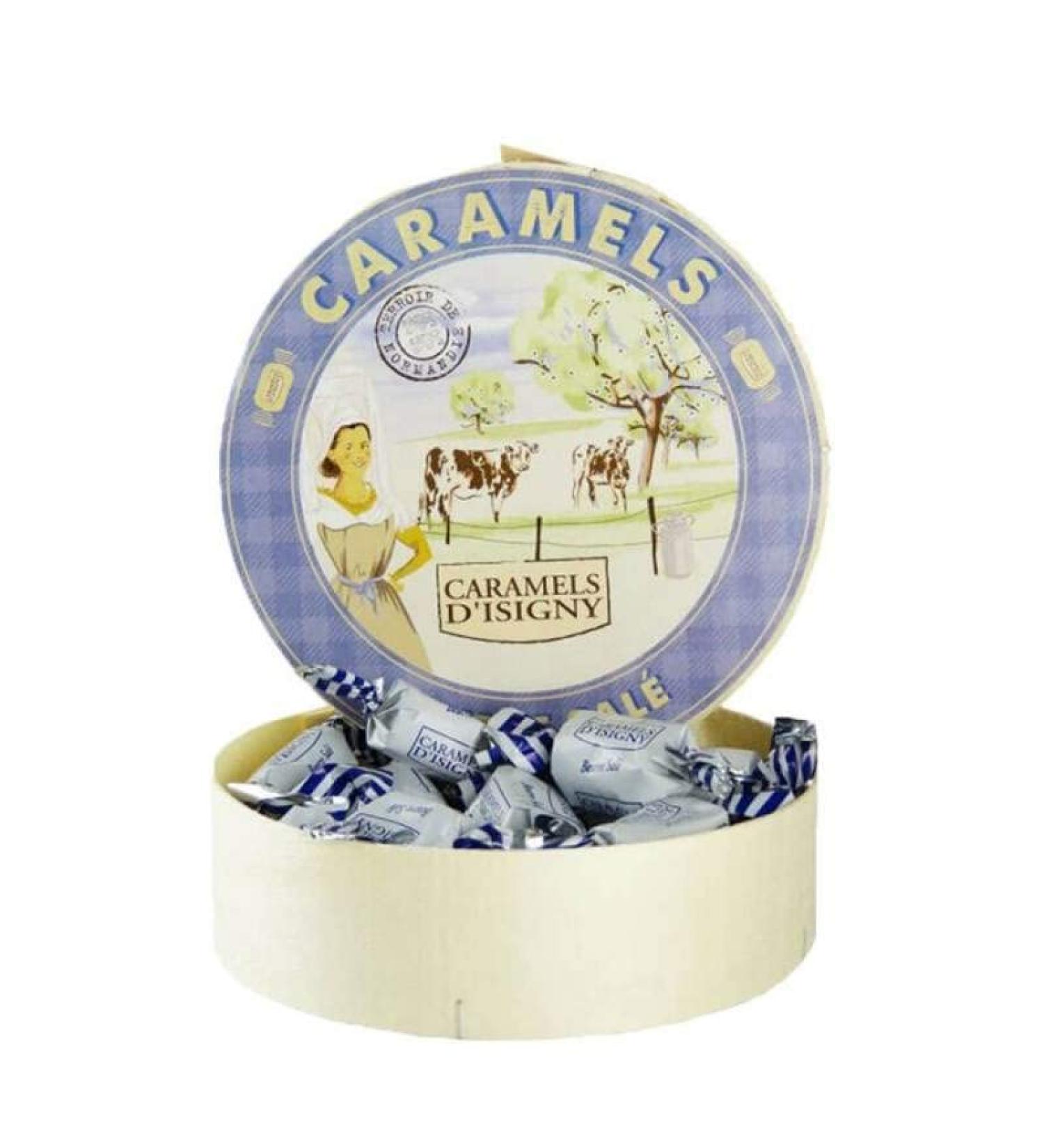 Caramels d'Isigny Isigny Caramels - Salted Butter Caramels - 75g Camembert Box - Normandy Products