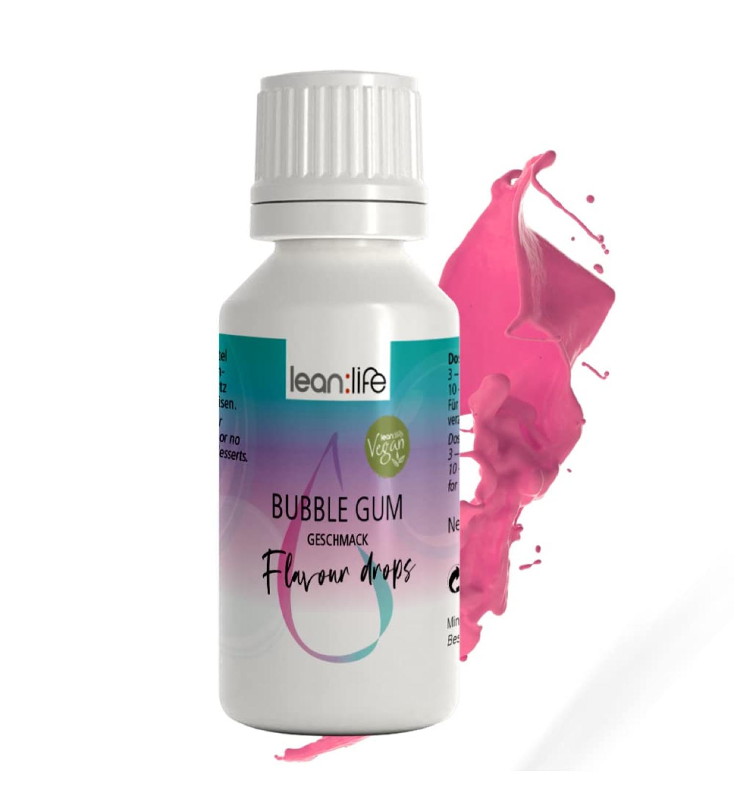 Lean Life Bubble Gum Flavor Drops 30ml - Sugar-Free & Low-Calorie Aroma for Food - Perfect for eCommerce Shipping - Buy Online on GoSupps.com