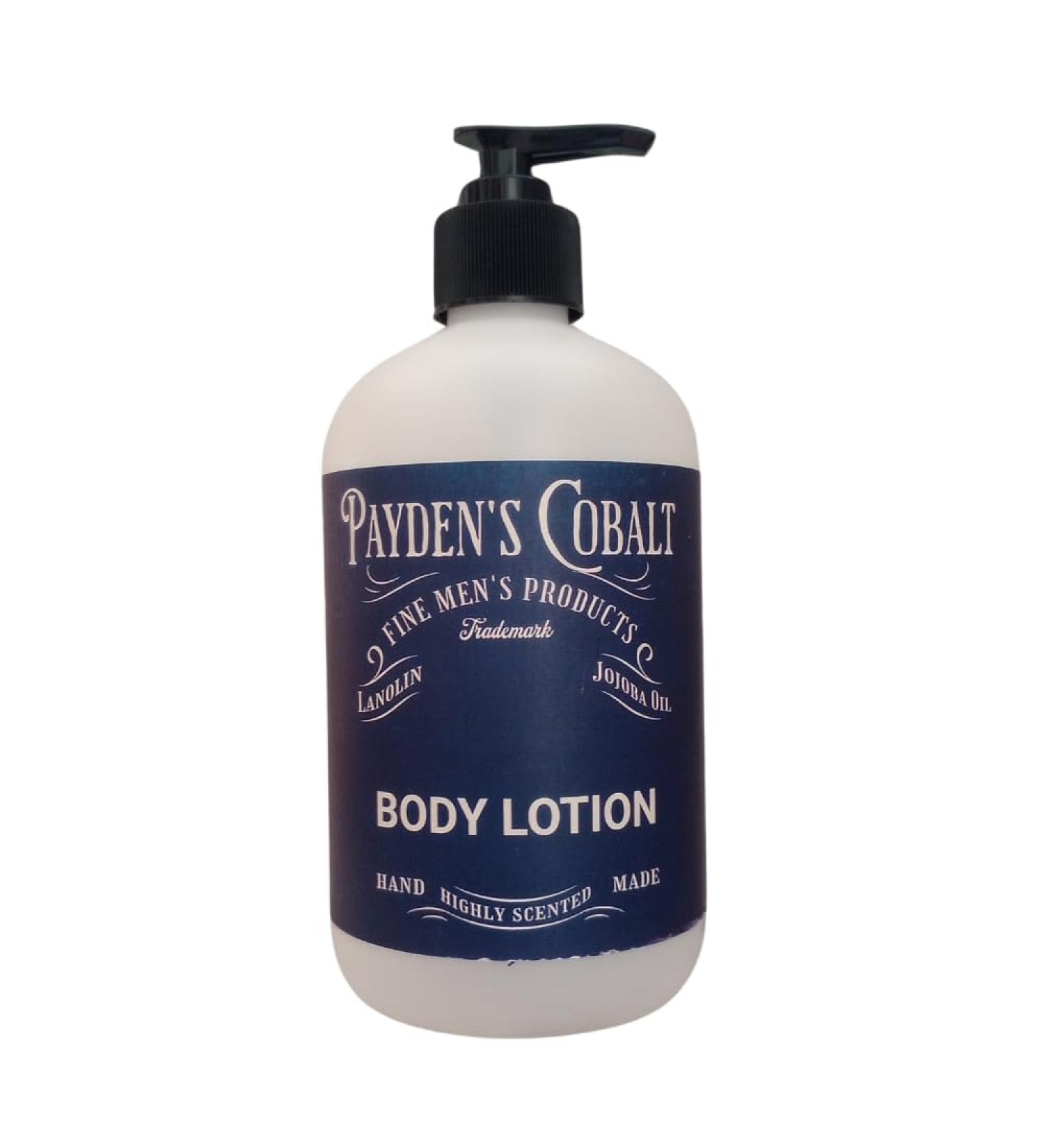 Payden's Cobalt Bergamot Fig & Leather For Men Scented Luxury Body Lotion with Lanolin and Jojoba Oil 12 Oz - Buy Online on GoSupps.com