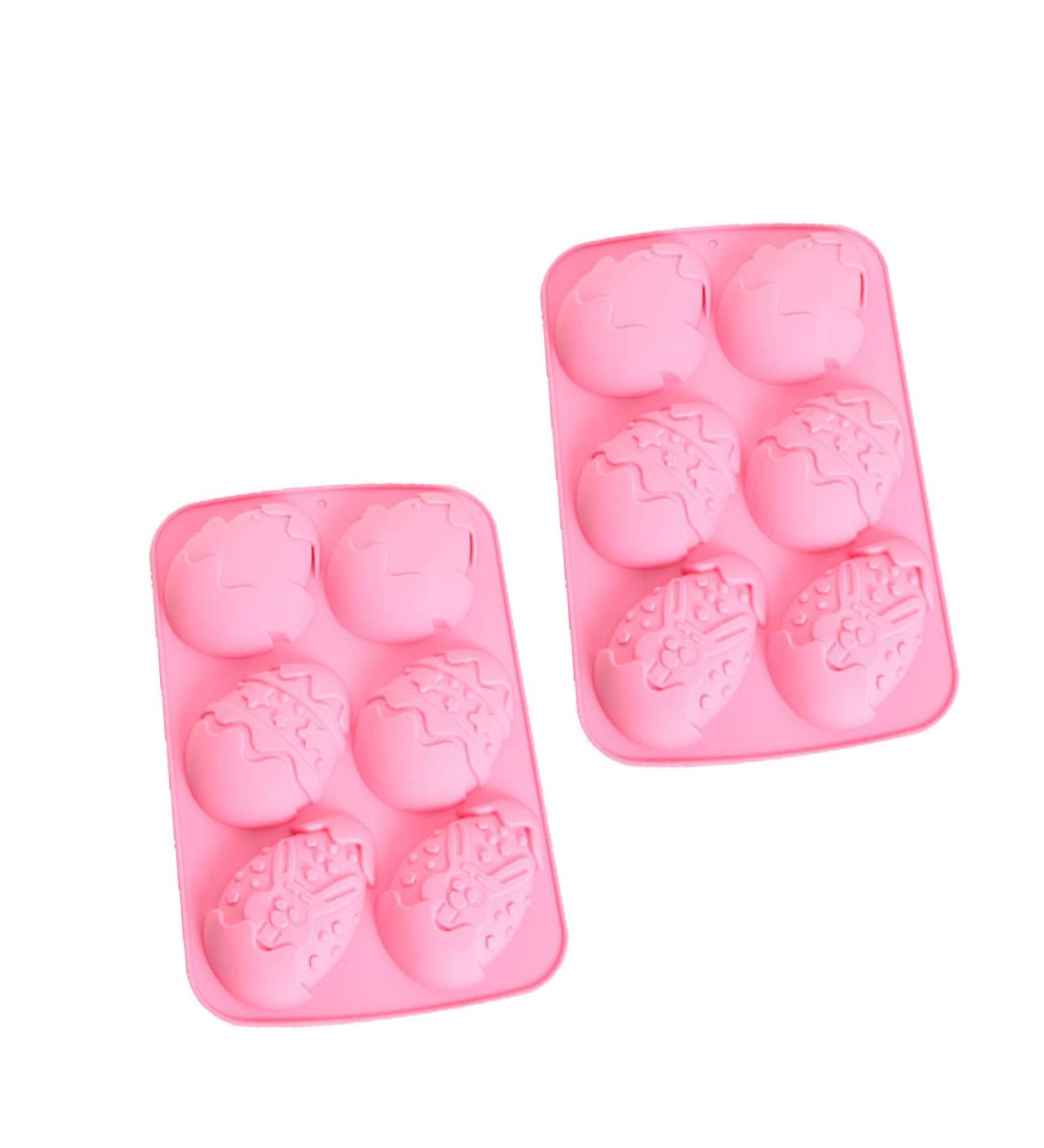 NAMOARLY 2pcs Easter Egg Pastry Chocolate Candy Mold Ice Cube Mould Silicone Cake Molds Embossed DIY Sugar Mold Egg Dessert Baking Bunny Ice Cube Mold Fondant Cake Mould Biscuit Pudding - Buy Online on GoSupps.com