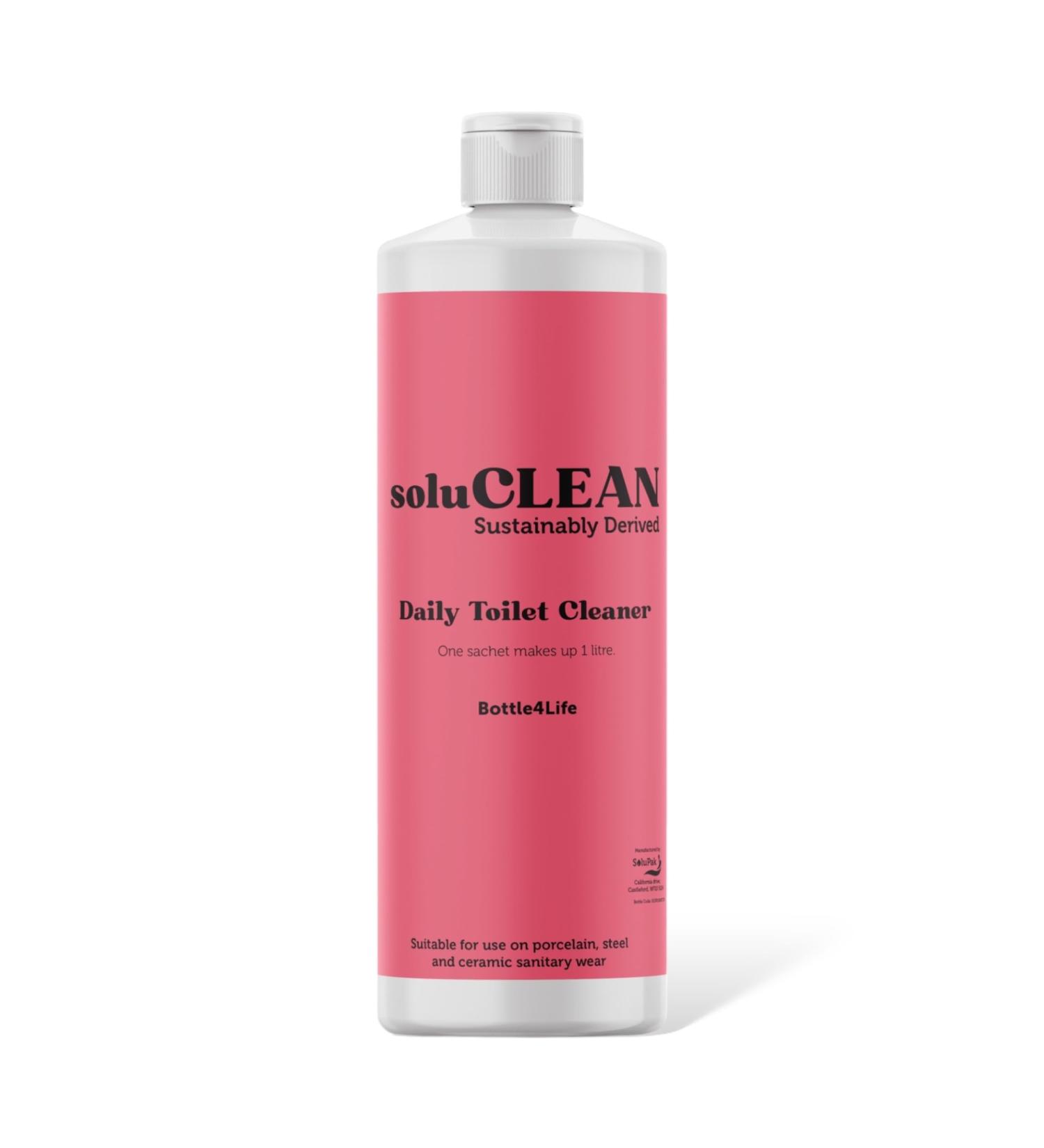 Soluclean Daily Toilet Cleaner 1 Litre Empty Bottle for HouseHold Cleaning Made from 100% Recycled Materials