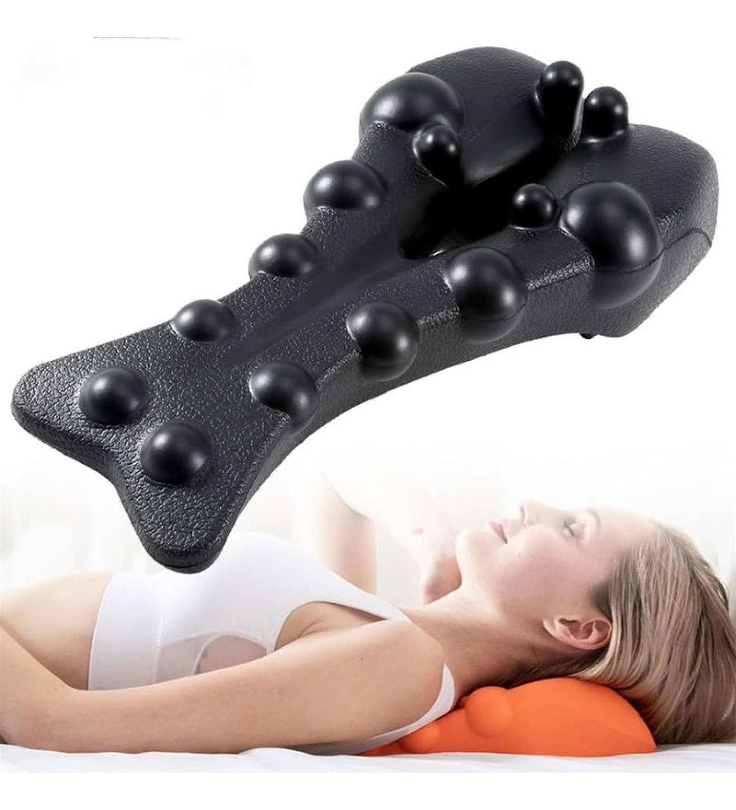 Trapezius Trigger Point Massage Device & Neck Pillow for TMJ Pain Relief - Ultimate Upper Back & Shoulder Relaxation - Buy Online on GoSupps.com