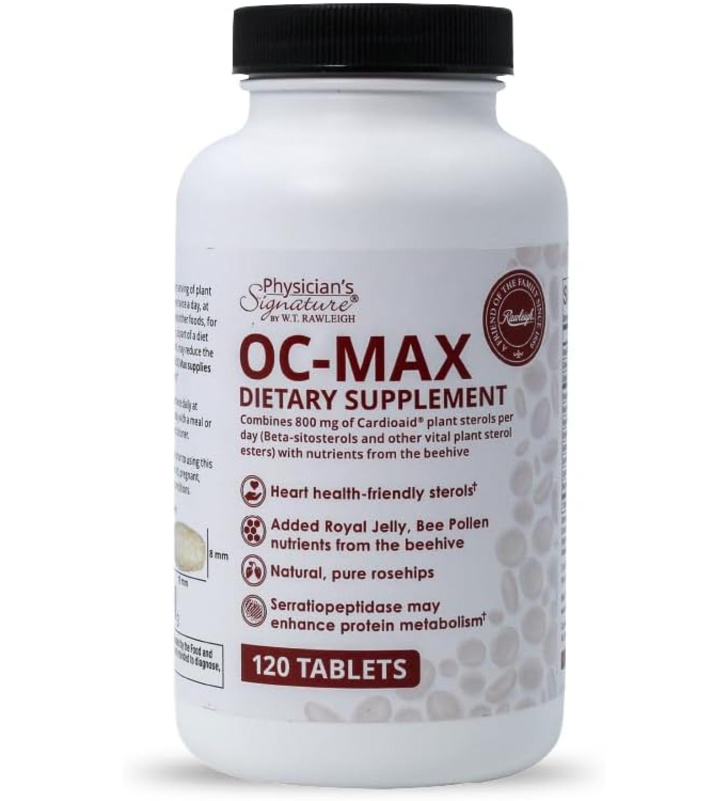 Rawleigh OC-MAX 120 Caplets - Plant Sterol Nutritional Supplement for Cardiovascular & Immune Health - Buy Online on GoSupps.com