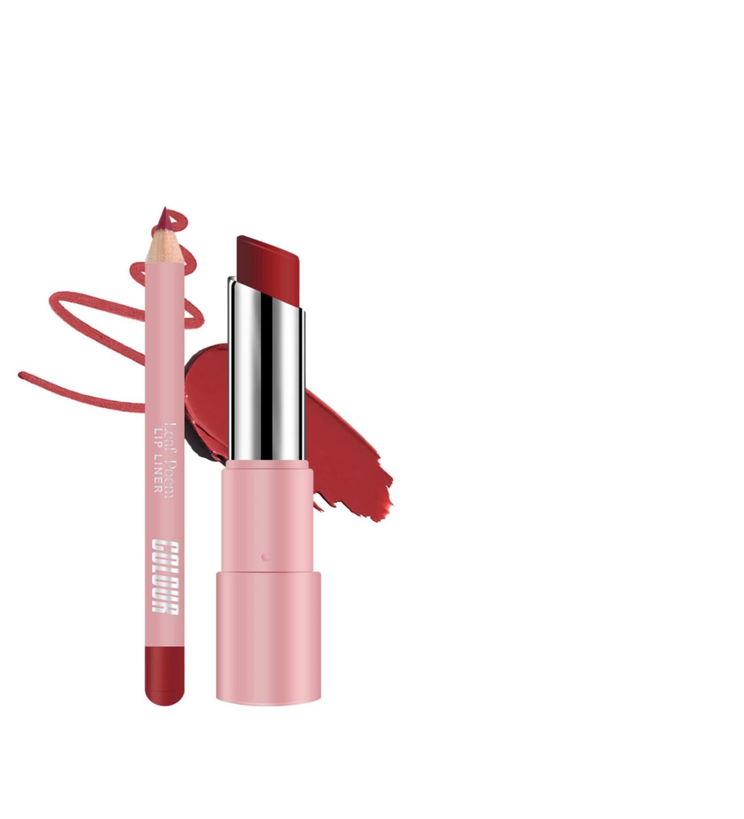 Genli Lifter Glazes Oil Balm Genli Lip Balm Genli Lip Balm Lipstick 24-Hour Moisturizing Tinted Long-Lasting Waterproof Matte Two-in-One Set Lip Liner Non-stick Cup Gift for Girl&women (04#)