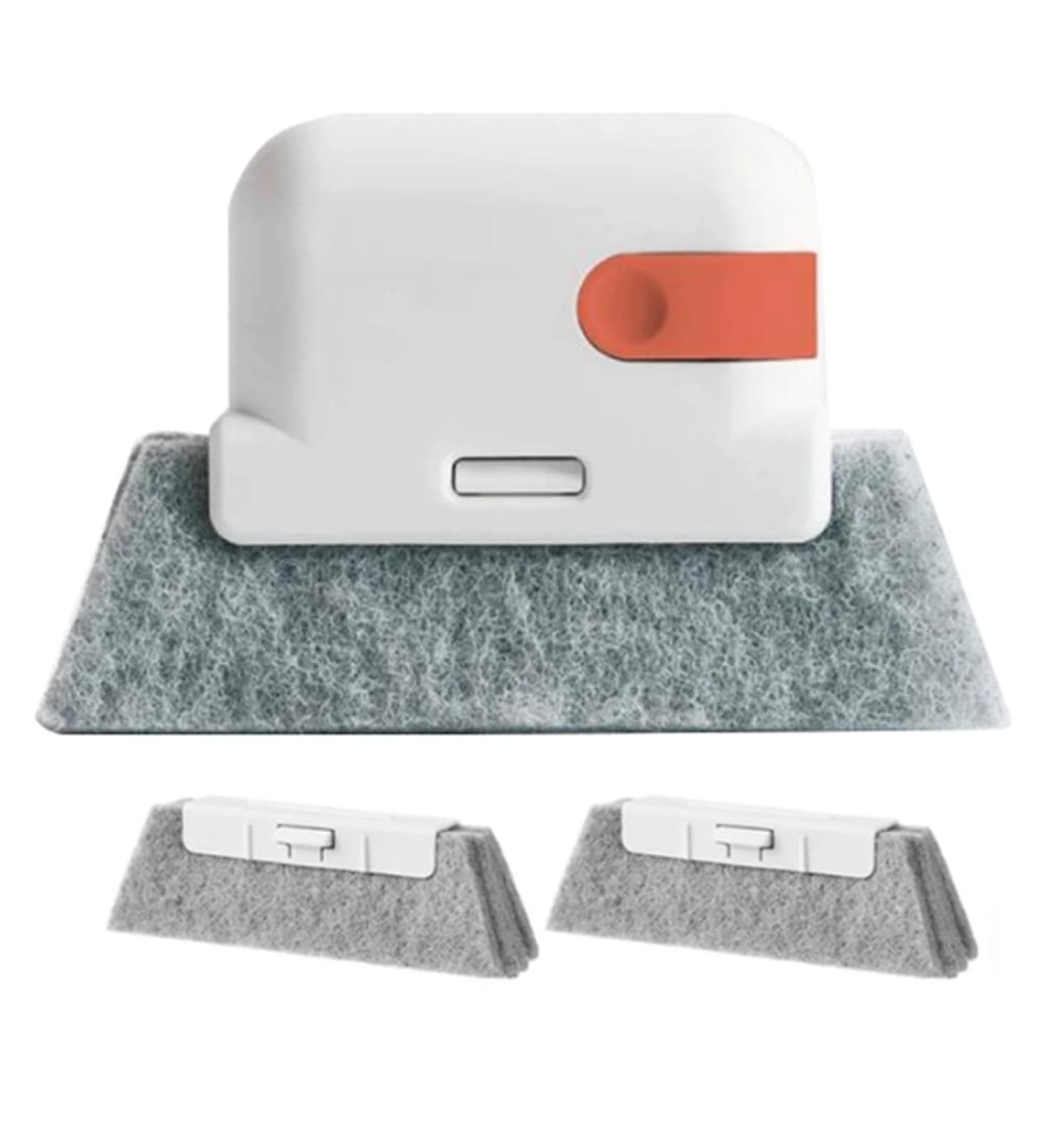 Gisoanudt Orange-Window Cleaning Brush Windowsill Groove Deadend Cabinet Crevice Brush with Replace Head Household Cleaning Tools Durable Easy Install Easy to Use - Buy Online on GoSupps.com