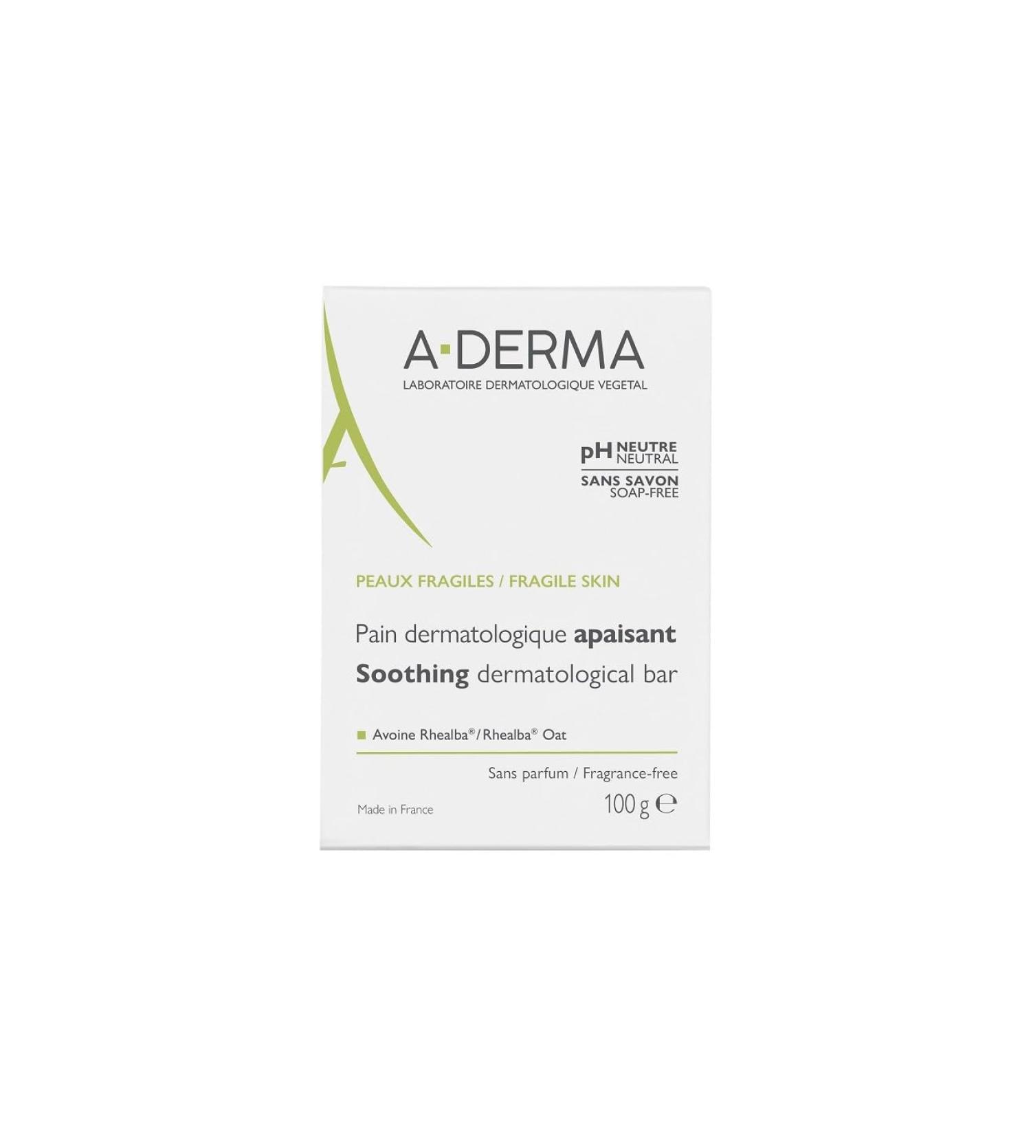 A-DERMA SOOTHING BAR DERMATOLOGICAL 100G