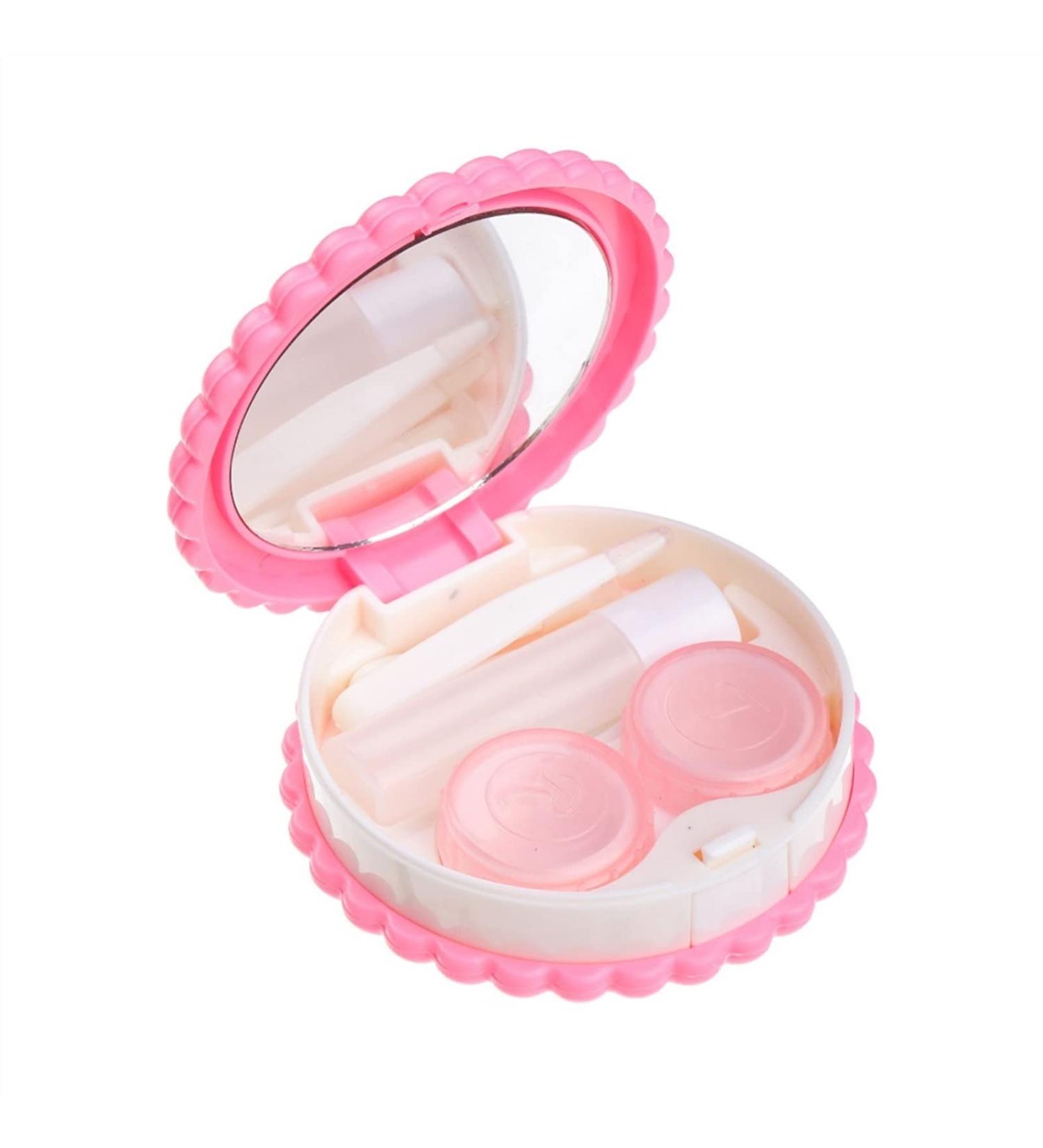 Shop NFEGSIYA Pink Cookie Contact Lens Case - Double Holder for Eye Care - Stylish & Functional Lens Container - Buy Online on GoSupps.com