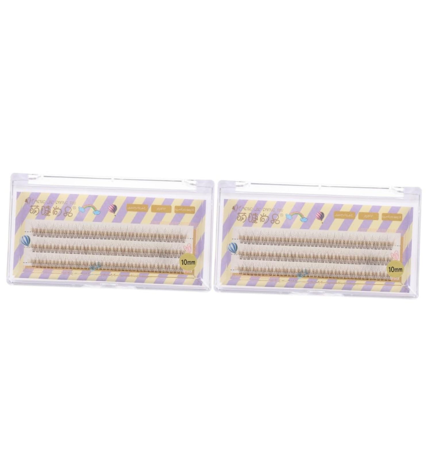 FOMIYES 2 Boxes Fake Eyelashes Dense Eyelashes Long Extension Eyeslash Grating Eyelash Individual Lash Long Eyelash Lash Extension False Lash Strip Eyelashes Fiber Caramel Colour Cosmetics - Buy Online on GoSupps.com