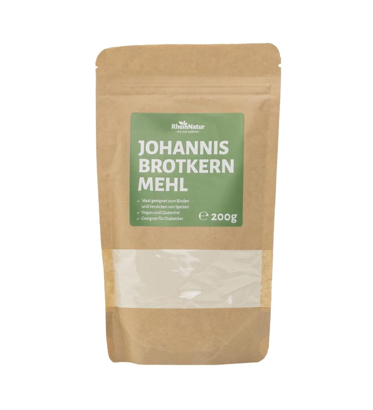 RheinNatur Ke iboynuzu ekirde i unu 200 g t lm ke iboynuzu ekirdeklerinden%100 do al r n vegan kal nla t r c ba lay c madde ve un alternatifi 200g