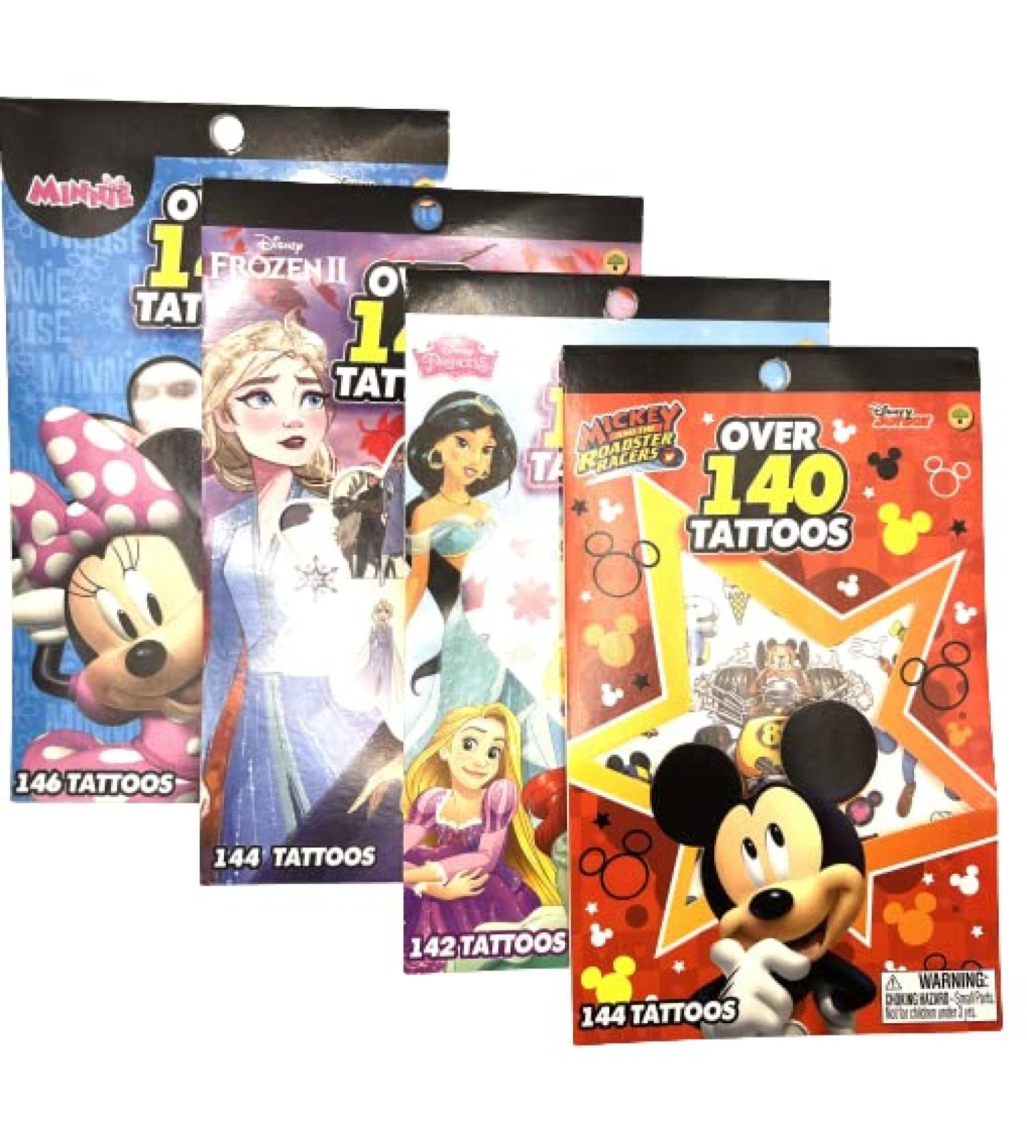 Disney Mickey Minnie Princess Frozen Tattoos Party Favor Set - 560+ Temporary Tattoos for All Ages - Buy Online on GoSupps.com