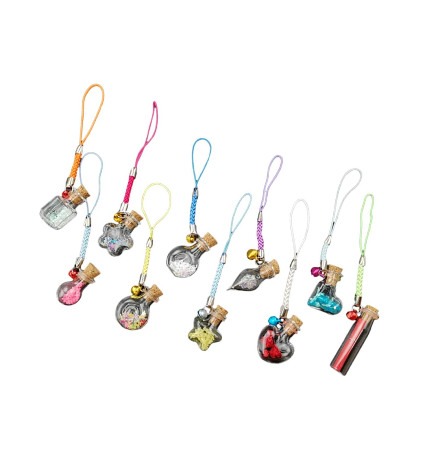 Zerodeko 10pcs Heart Jewelry Unique Wishing Bottle Vials Washing Bottle Wishing Bottle Diy Pendant Glass Wish Bottle Miniature Glass Color Bottle Pendants Bamboo Cork Glass Bottle - Buy Online on GoSupps.com