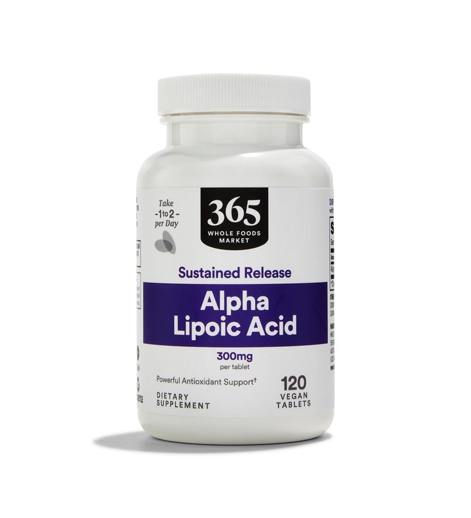 365 by Whole Foods Market Alpha Lipoic Acid 300mg Sustained Release 120 Count - Buy Online on GoSupps.com