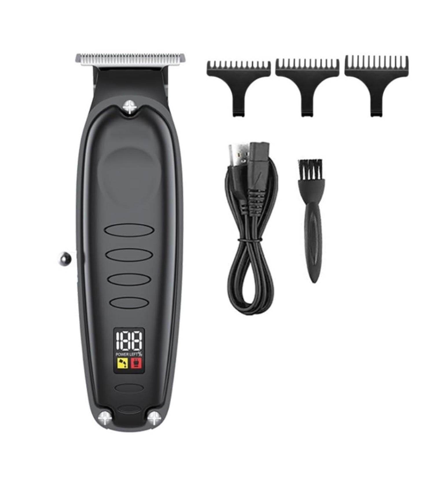 Professional Hair Clippers for Men | LED LCD Digital Push Shear | USB Rechargeable Hairdresser Oil & Carving Tool - Buy Online on GoSupps.com