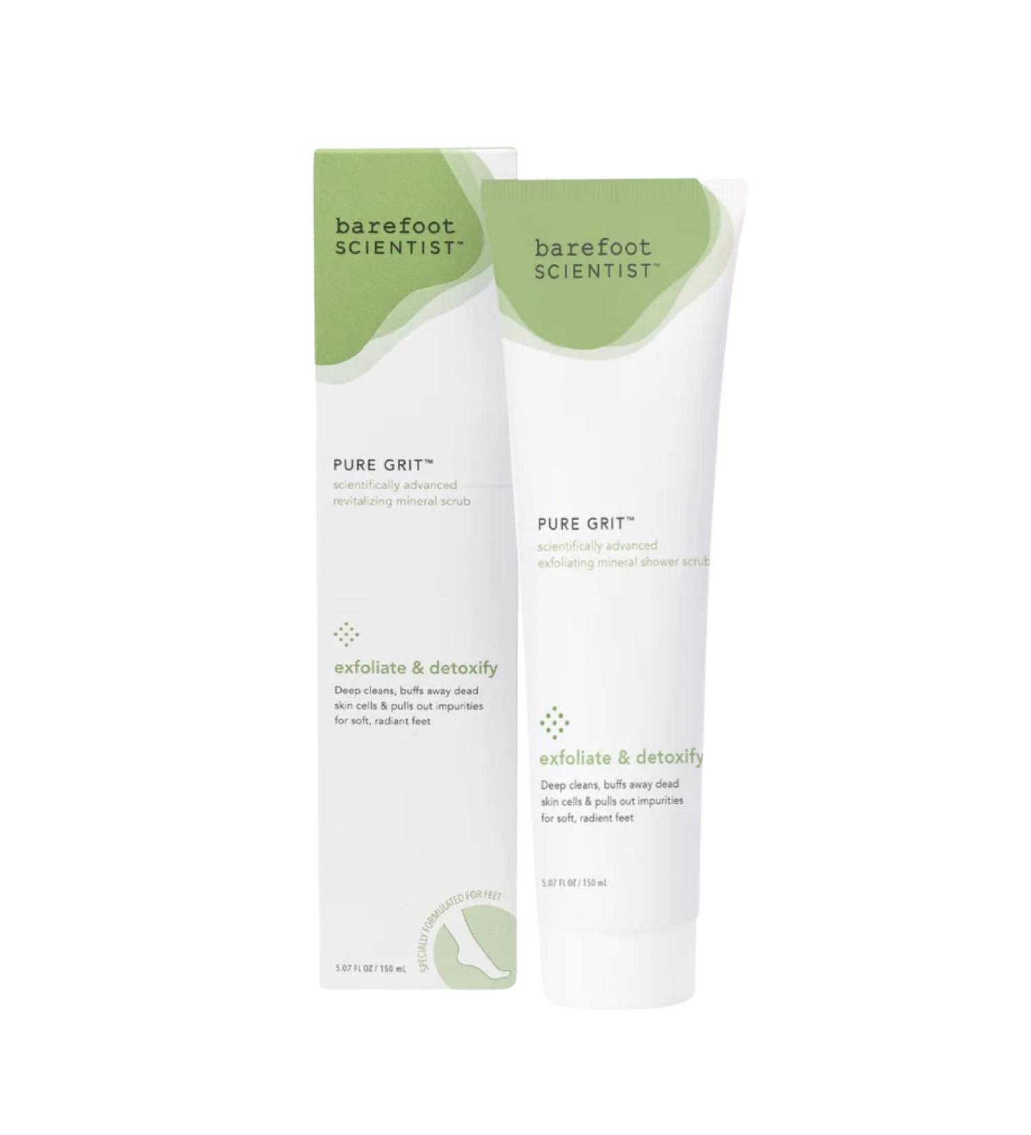 Barefoot Scientist Pure Grit Revitalizing Mineral Scrub, Foot and Body Scrub with Eucalyptus Scent No Color