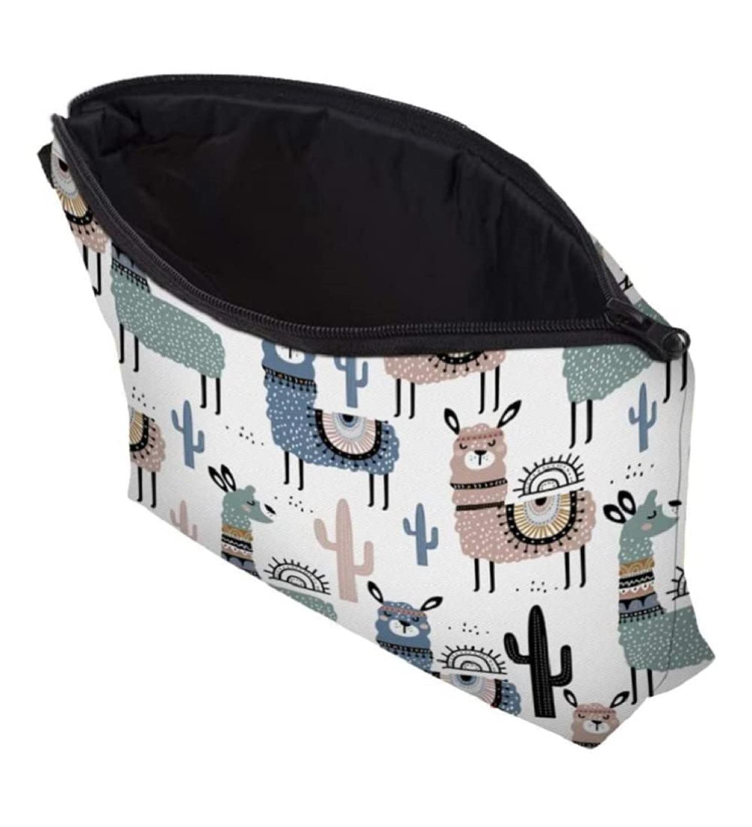 Minkissy Alpaca Cultural Handbag - Waterproof Portable Cosmetics Organizer for Women (22x18 cm) - Buy Online on GoSupps.com