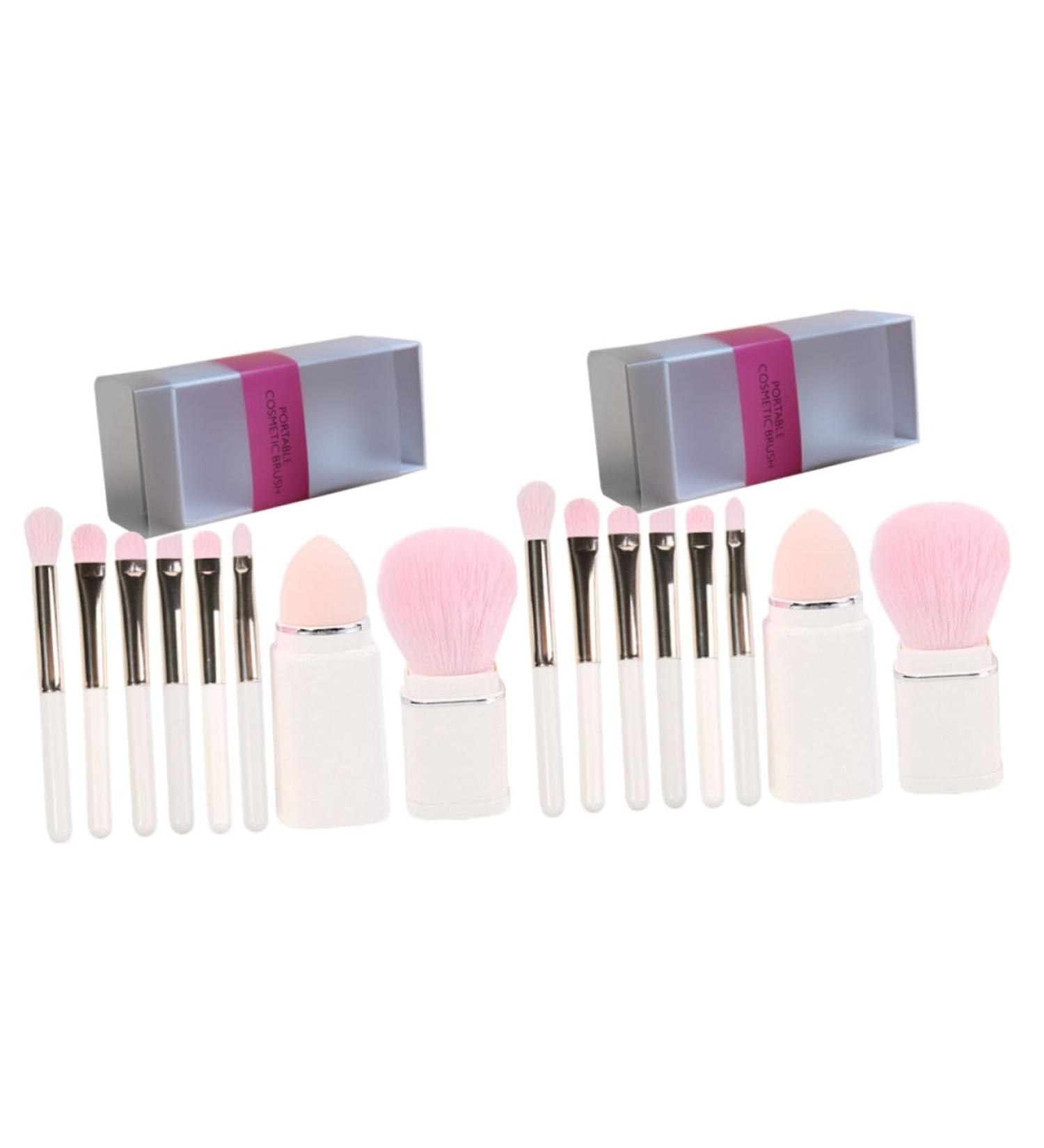Beaupretty 2 Sets Makeup Brush Set Professional Makeup Brush Brow Brush Make up Sponge Make up for Face Eye Brush for Makeup Portable Brush Eye Shadow Travel Plastic - Buy Online on GoSupps.com