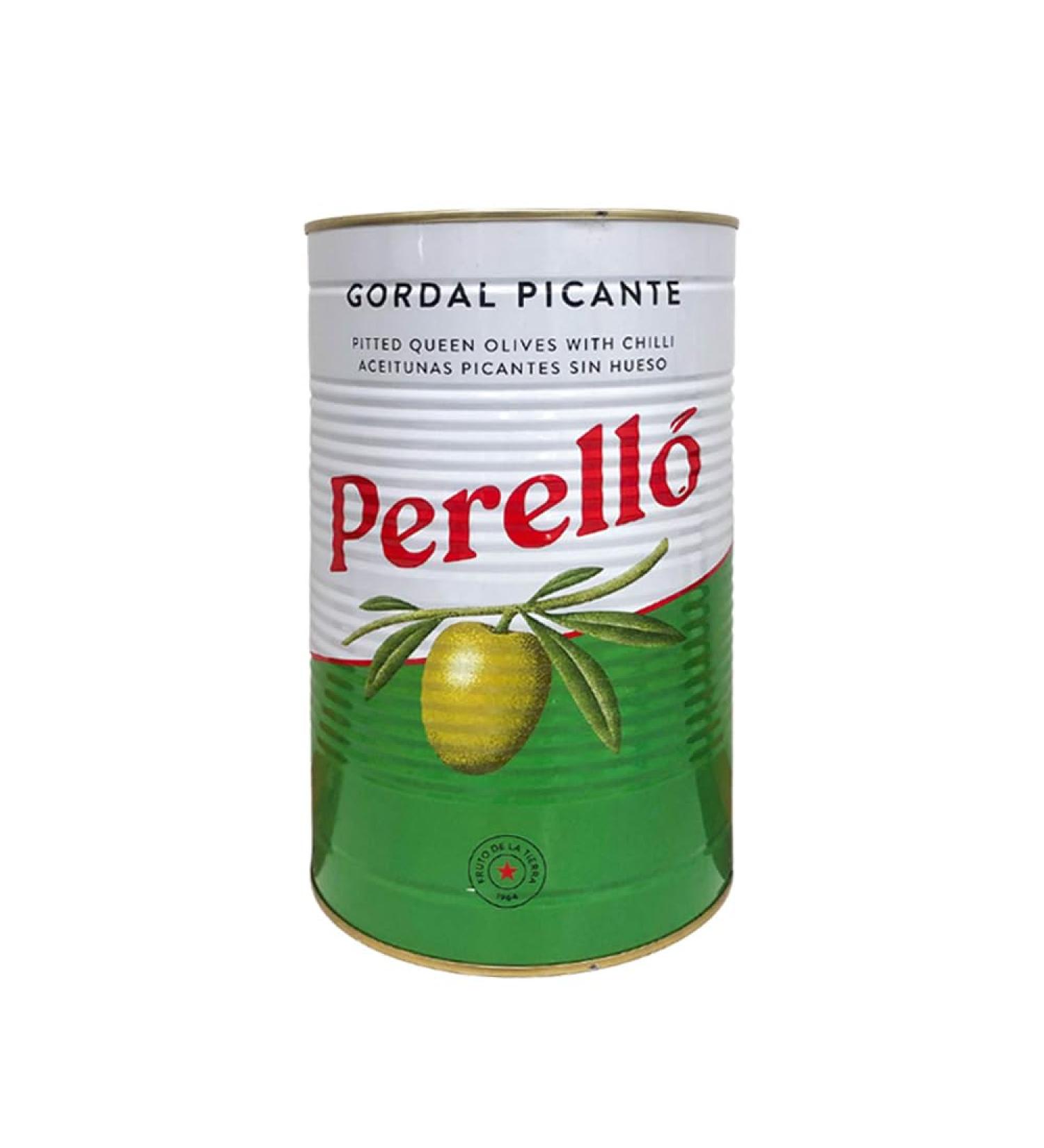Perello Gordal Pitted Green Olives Picante 2kg