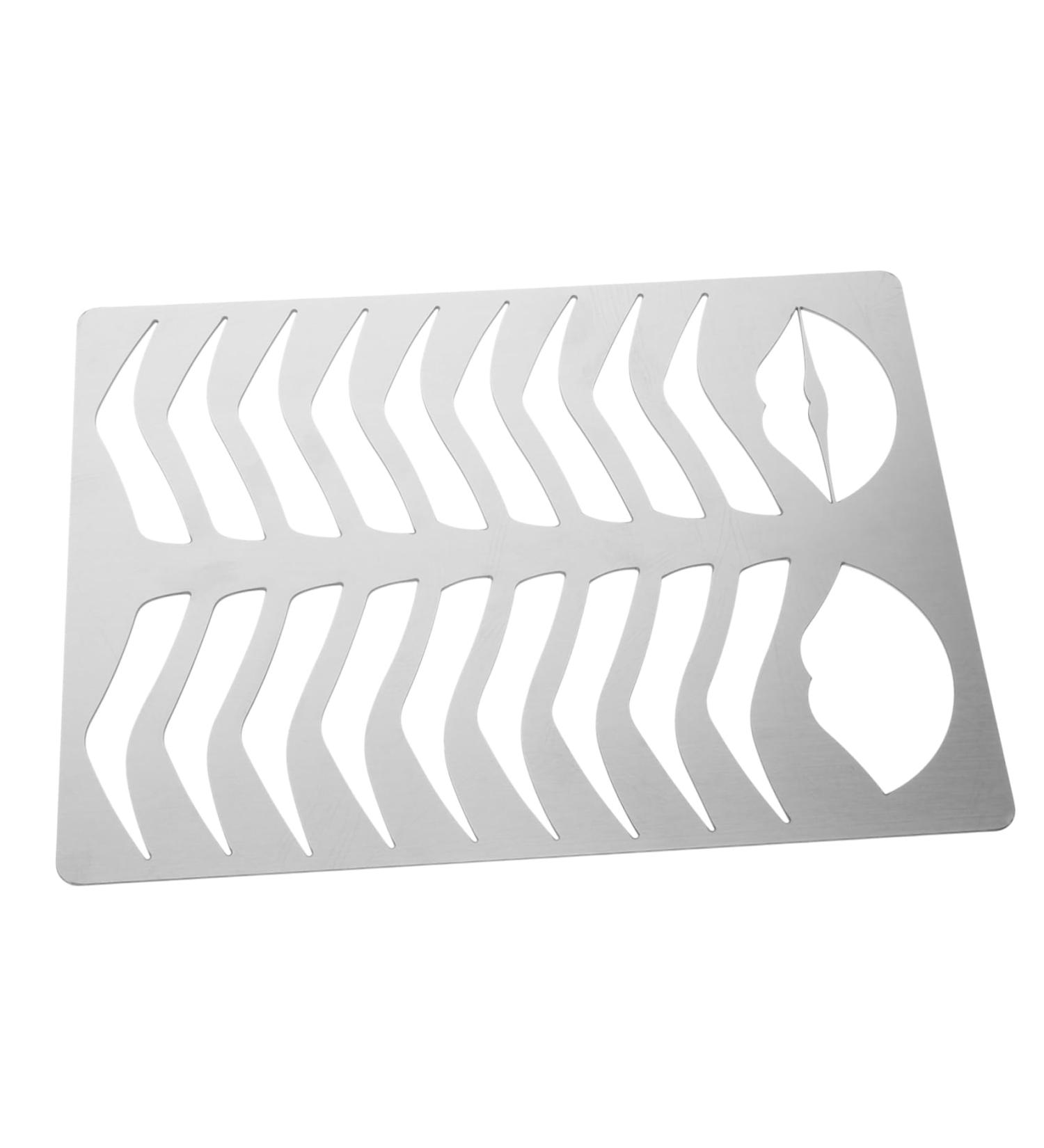 Mikinona Eyebrow Template Eyebrow Shaper Kit Eyebrow Mold Eyebrow Practice Template Stainless Steel Lipstick - Buy Online on GoSupps.com