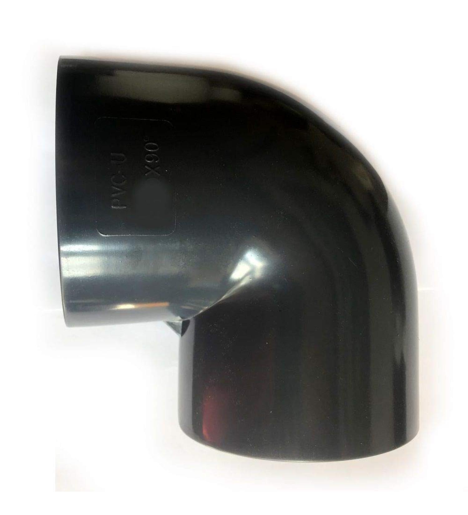 VMC 40mm PVC-U 90 Bend Fitting - PN 10 Pressure Class DIN 8063 2 x Adhesive Sleeves for Koi Pond & Garden Pond - Buy Online on GoSupps.com