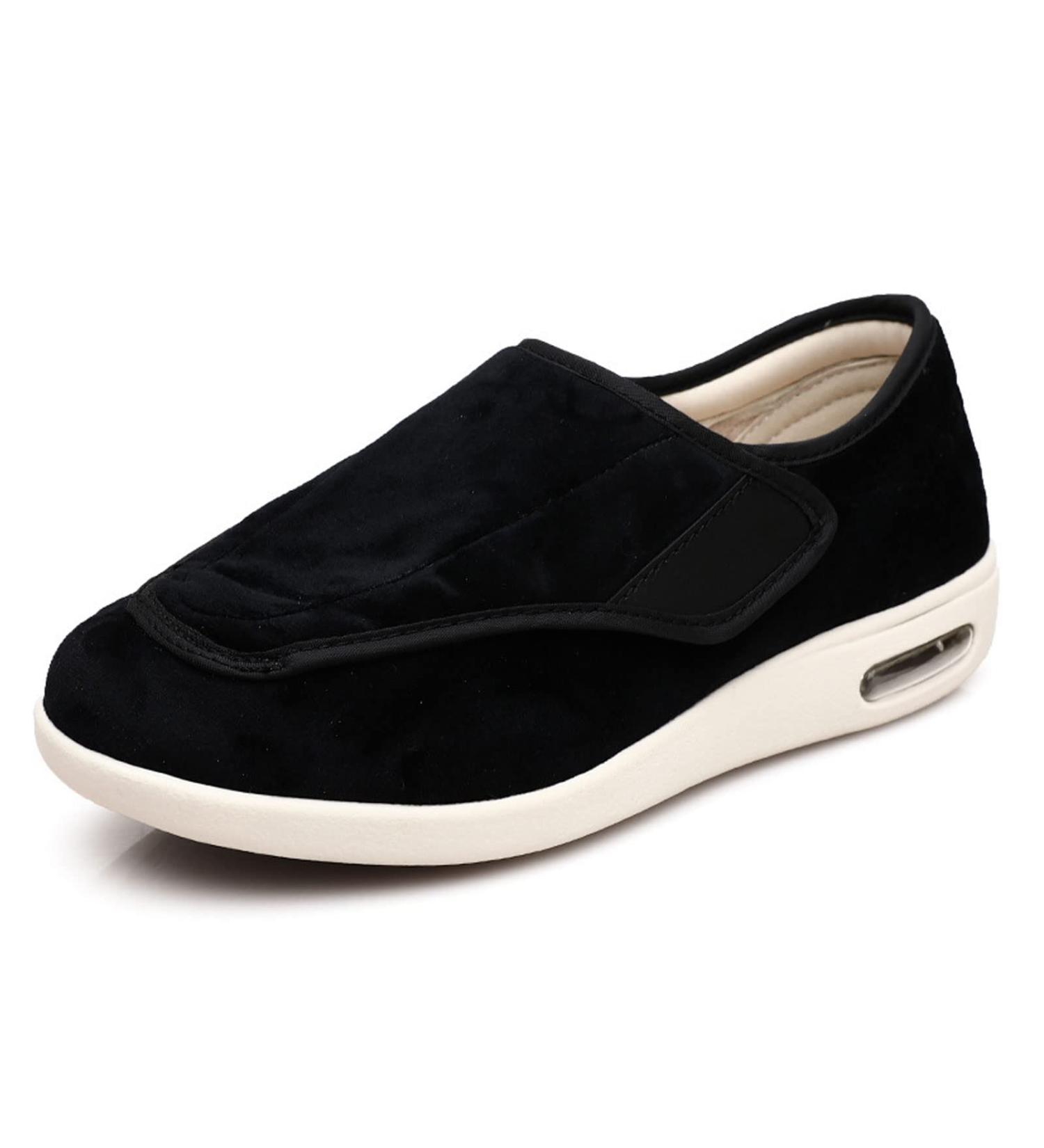KENRET Women's Wide Width Diabetic Shoes with Adjustable Closure - Lightweight & Breathable for Diabetic Edema, Plantar Fasciitis, Bunions, Arthritis, Elderly - Black (Size 42) - Buy Online on GoSupps.com