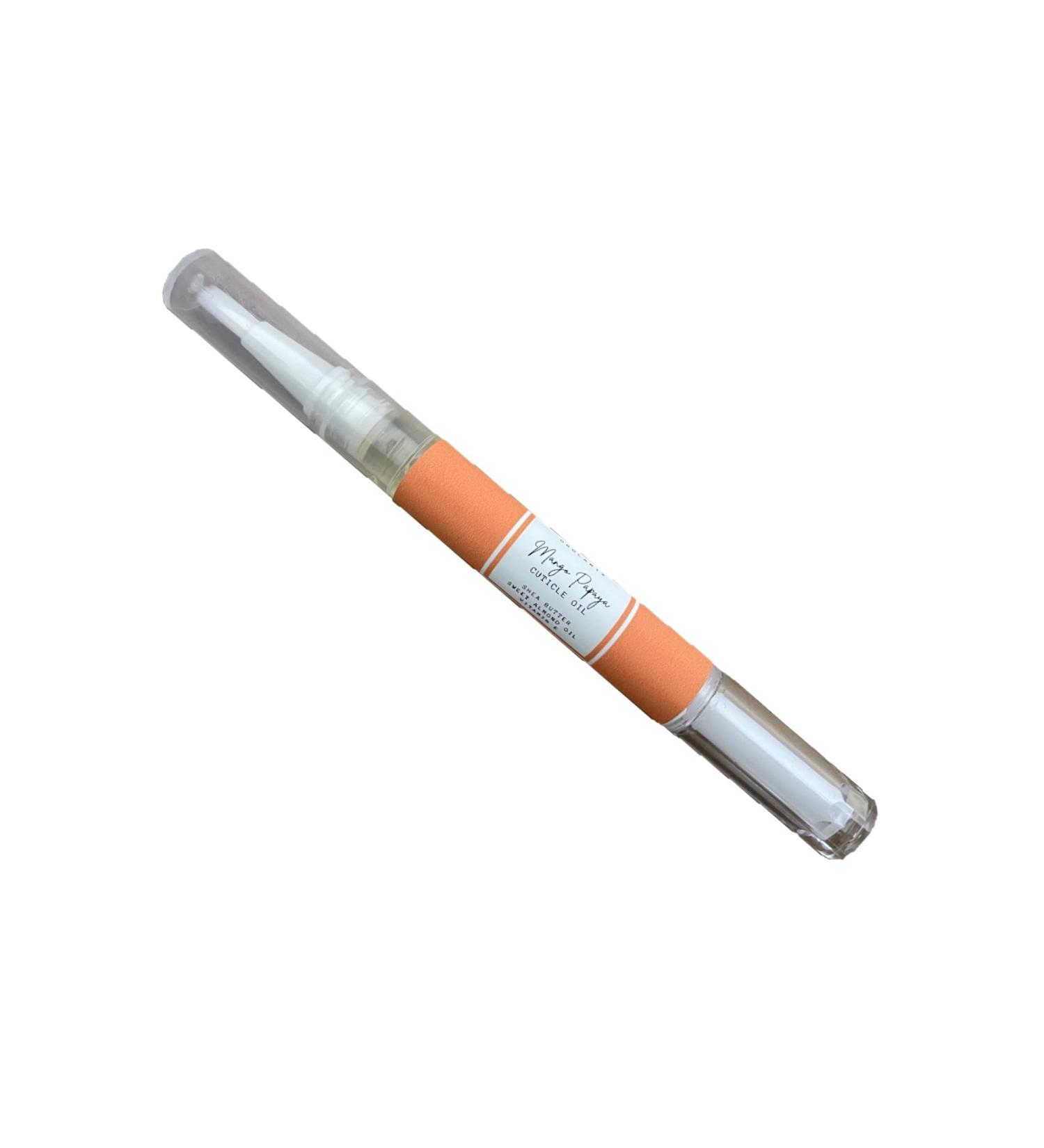 Mango & Papaya Cuticle Oil Nail Pen to Strengthen Protect Hydrate Moisturise Nourish & Condition your Manicure. For Spa & Home Use.