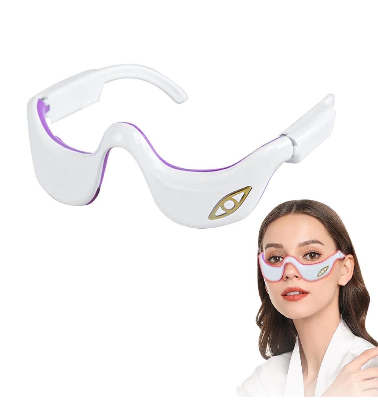 Naveso Eye Massager with Heat | Anti-Aging Device for Dark Circles | 6 Massage Modes & Adjustable Thickness | Relieve Dry Eyes & Reduce Puffiness - Buy Online on GoSupps.com