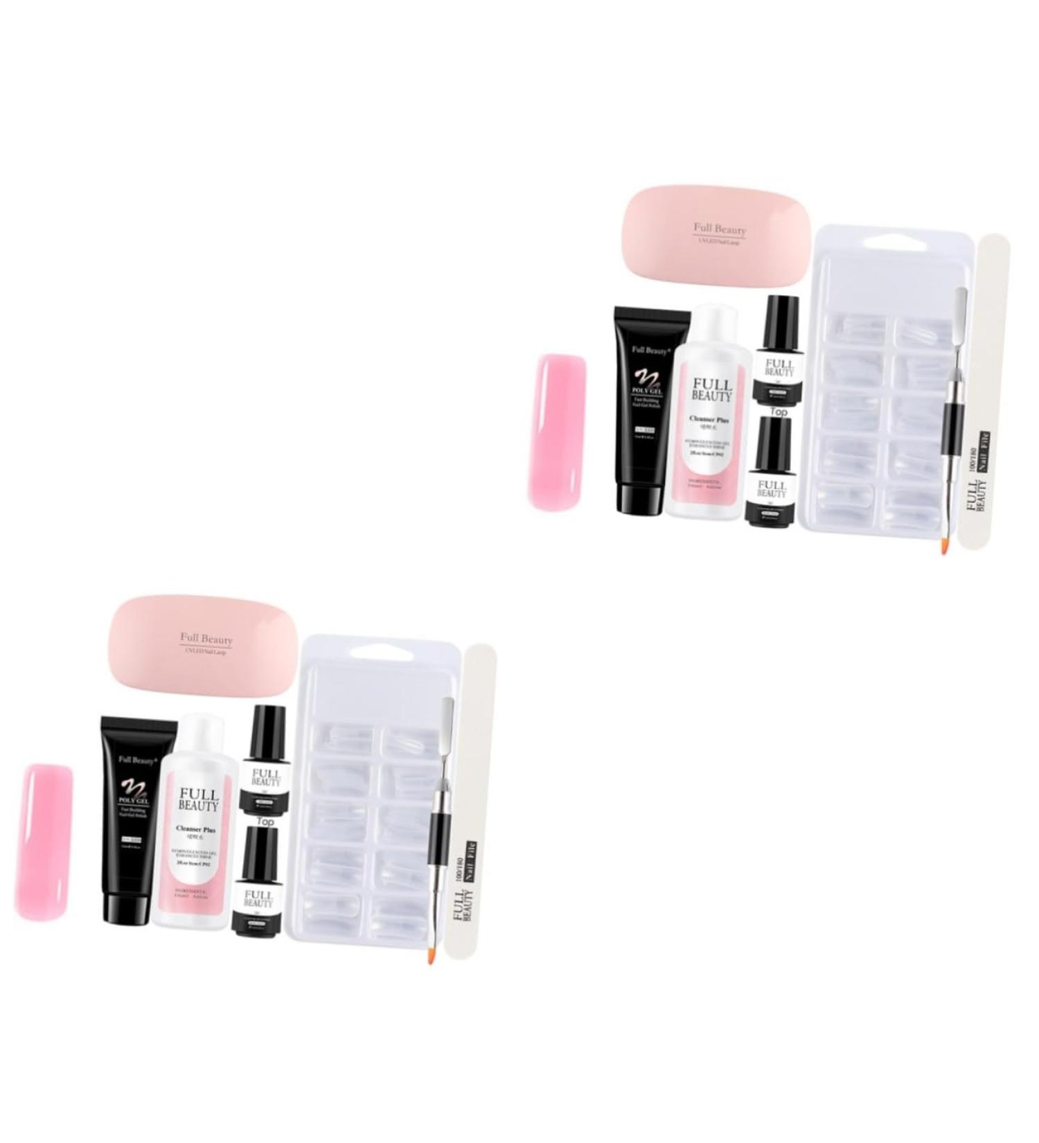 Healeved 2 Sets Manicure Tools Set Nails Gel Nail Extension Tips Manicure Tools Professional Poly Extension Kit Mini Nail Kit Nail Manicure Kit Gel for Nails Nail Piece Cosmetic Plastic - Buy Online on GoSupps.com