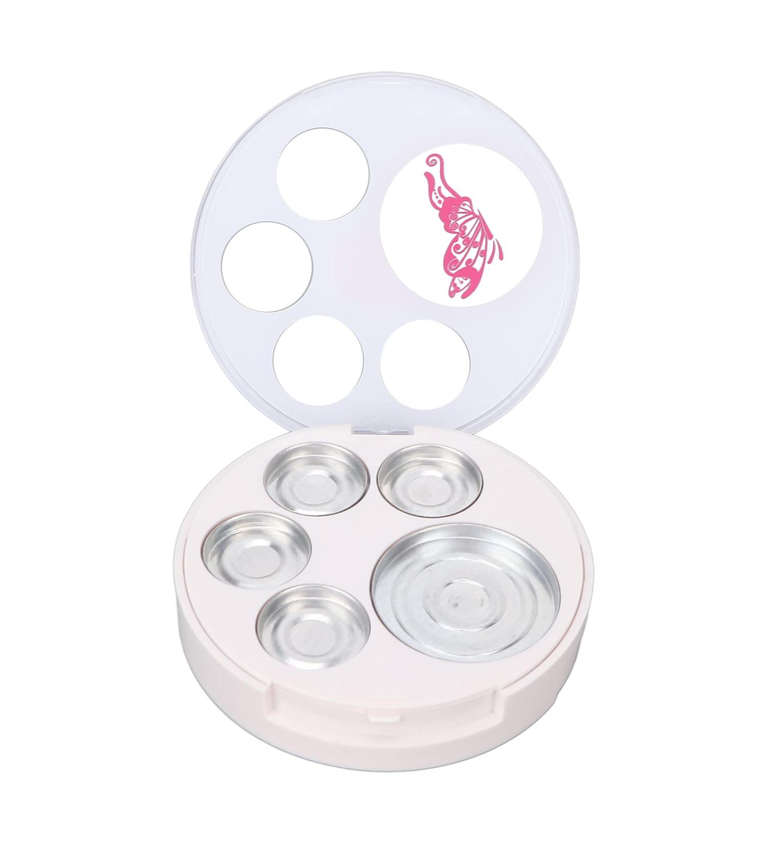 Empty Eyeshadow Palette with 5 Grids - Transparent Travel Lipstick Compact Container for Women & Girls - Buy Online on GoSupps.com