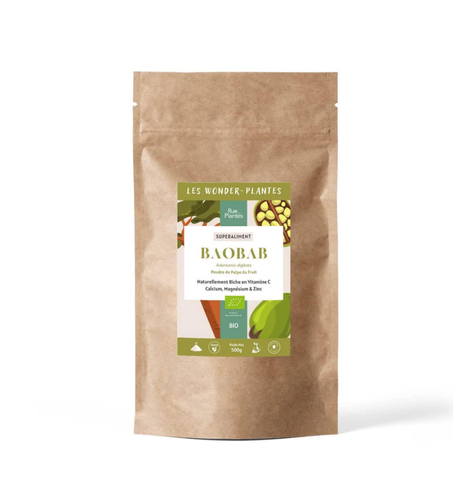 Baobab organic powder 500g - Rich in vitamin C natural antioxidant fall for this superfood with a subtly tart taste - Buy Online on GoSupps.com