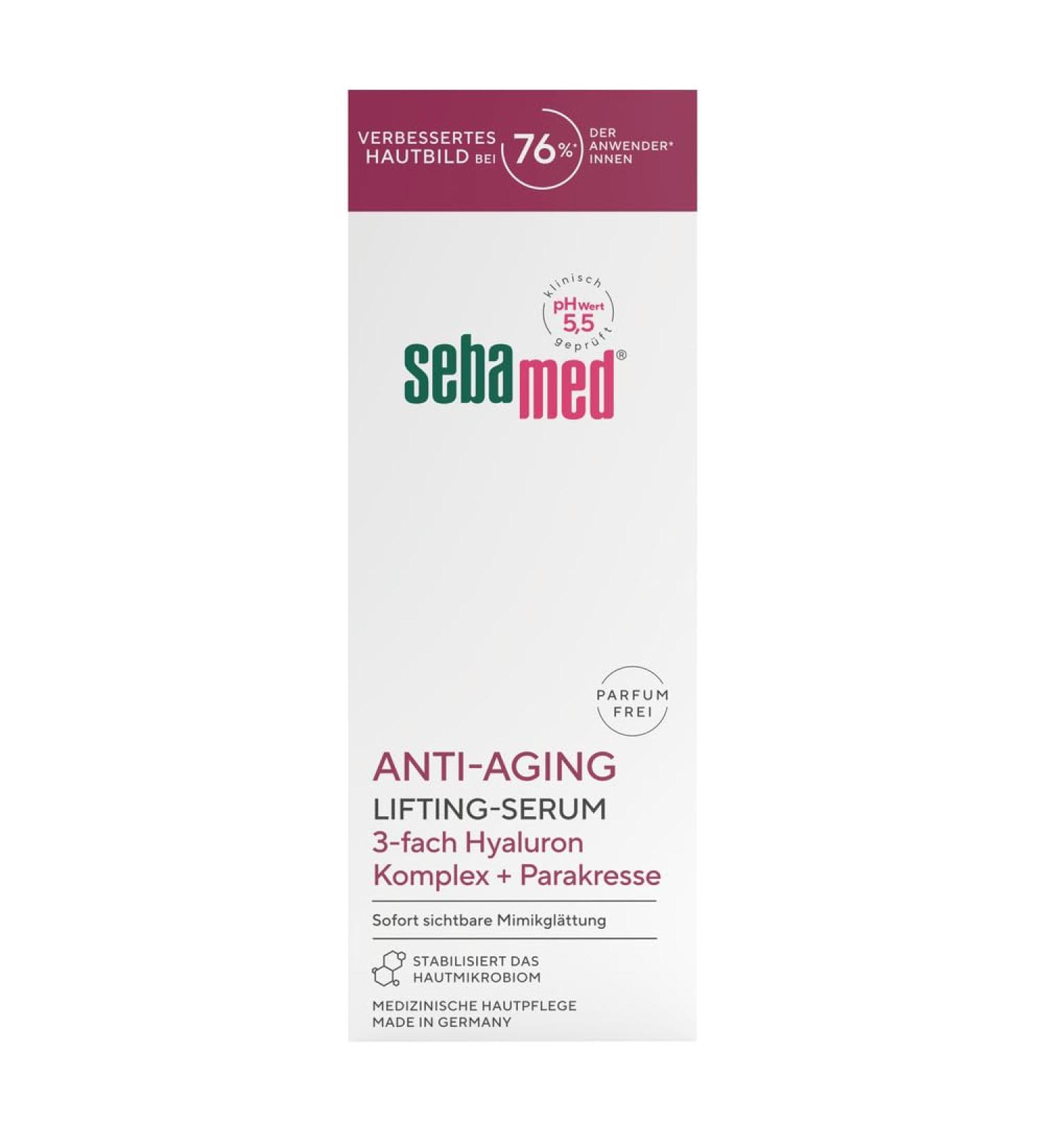 Sebamed Hyaluronic Acid Anti-Aging Lifting Serum Fragrance Free Facial Care and Moisturizer Active Formula with Triple Layer Hyaluronic Complex Better Skin Tone in 76% of People - Buy Online on GoSupps.com