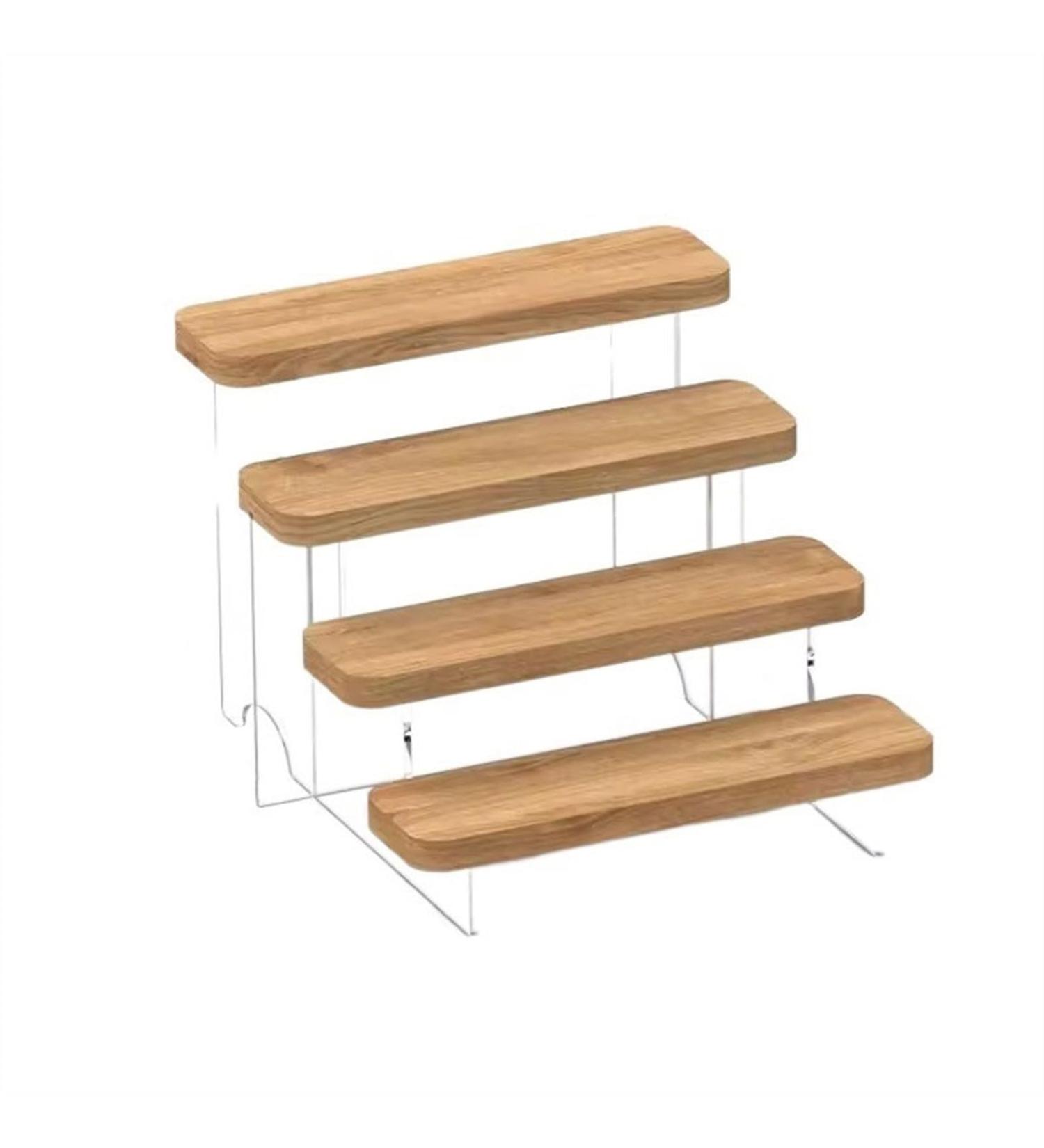 Waoceo Acrylic Glasses Stand & Organizer - 4-Tier Desktop Display for Sunglasses & Eyewear - Simple Ladder Design - Buy Online on GoSupps.com