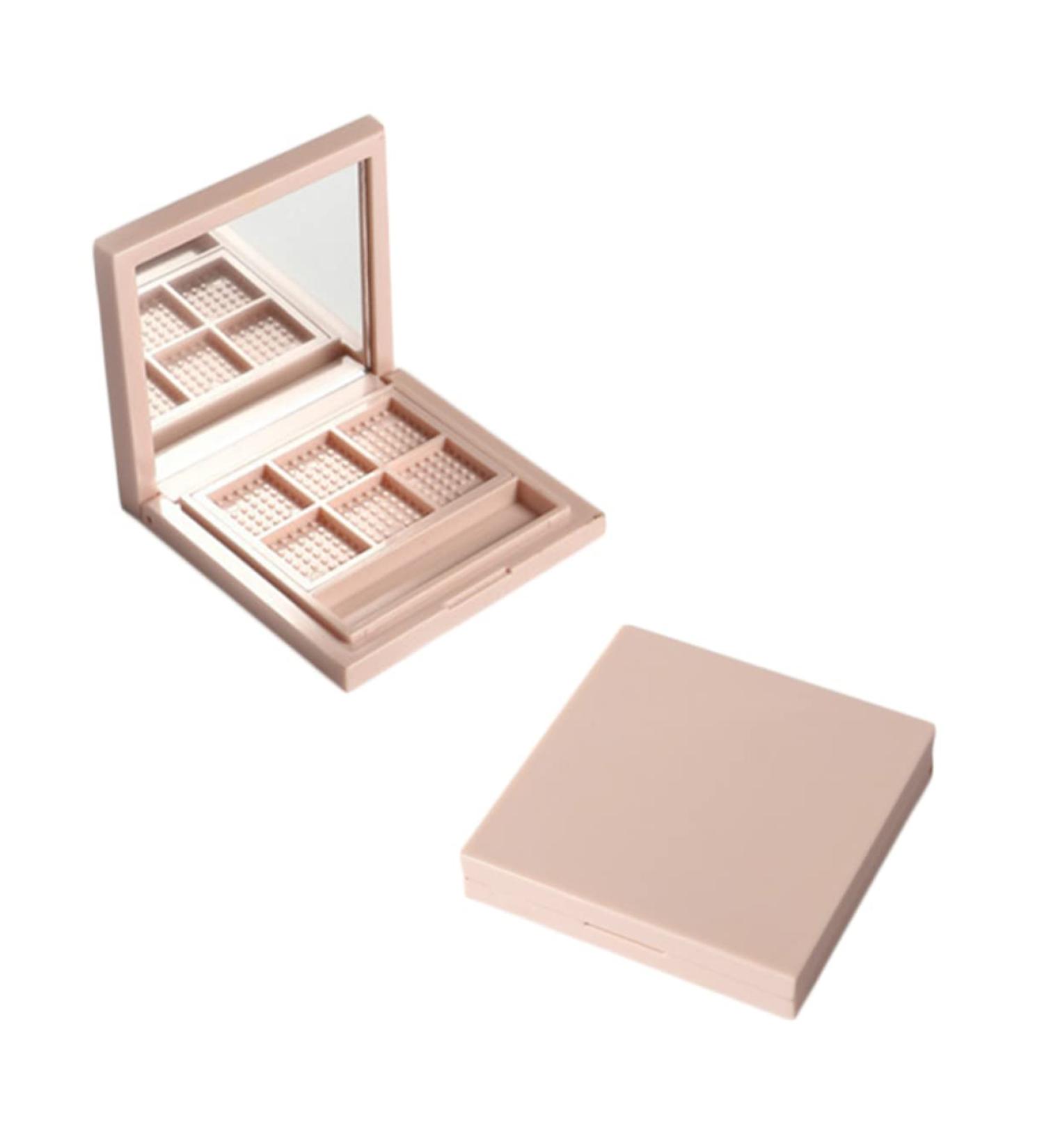 Beatifufu 2pcs Empty Eyeshadow Palette Empty Compact Eyeshadow Highlighters Blush Palette Cosmetics Pans 1 count (Pack of 1) Pink - Buy Online on GoSupps.com