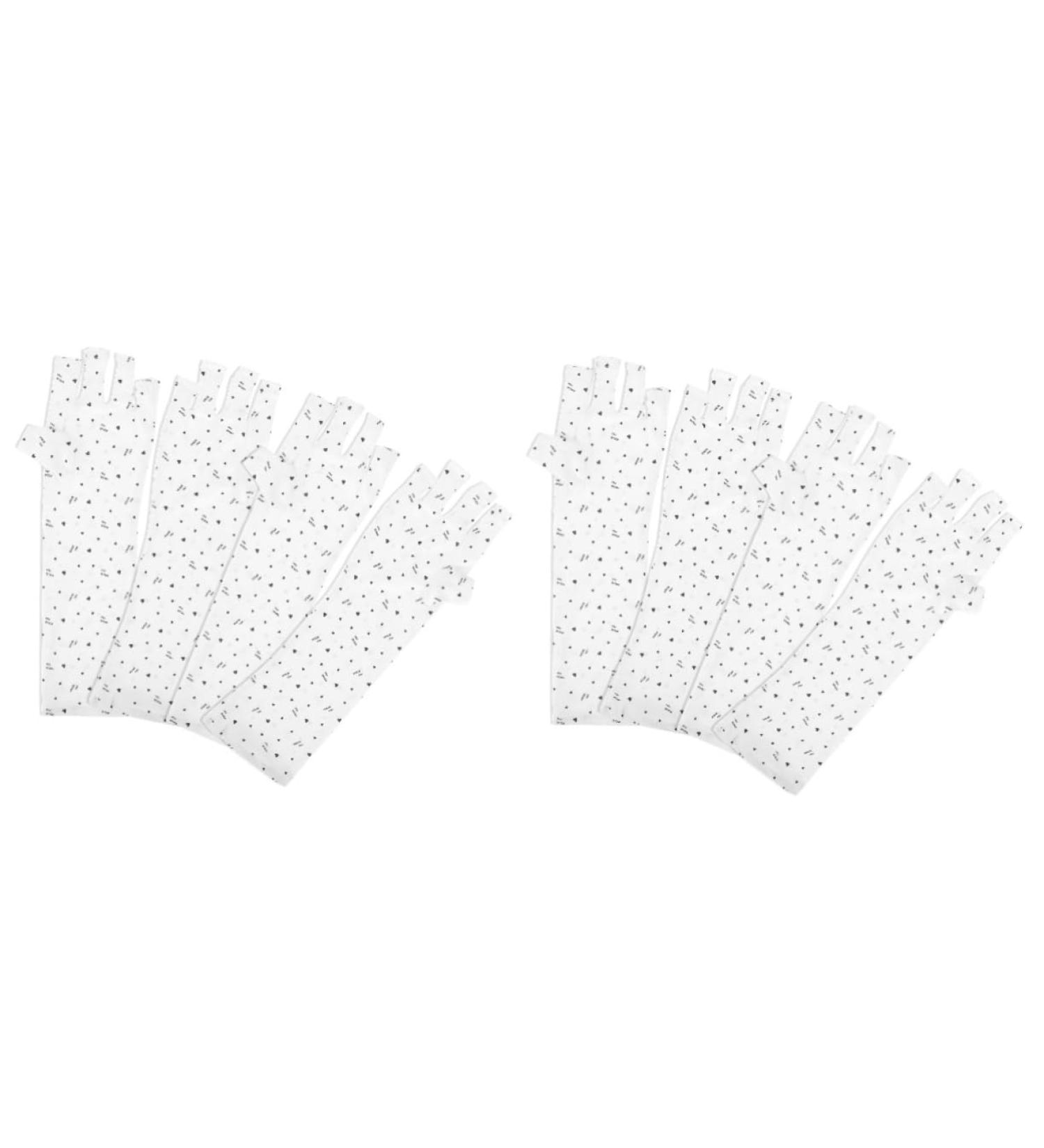 FOMIYES 4 Pairs Nail Art Tools Sun Protection Grill lamp Manicure Gloves for Sun Protection for Women Nail Fingerless Accessories Anti-Black Manicure Accessories - Buy Online on GoSupps.com