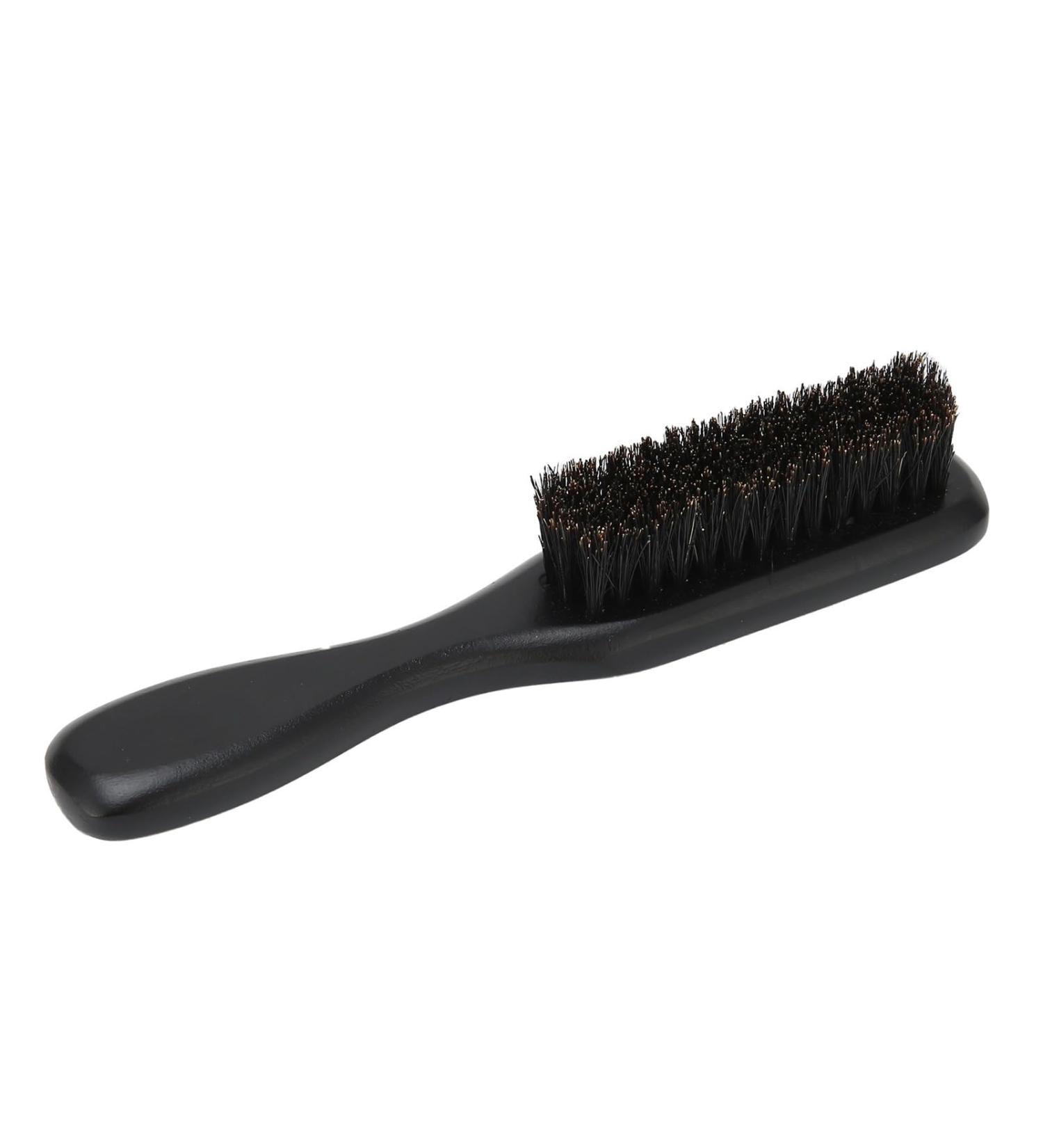 LCKJLJ Bristle Beard Brush & Hair Comb with Wooden Handle for Men - Black | Premium Grooming Tool (1 Piece) - Buy Online on GoSupps.com