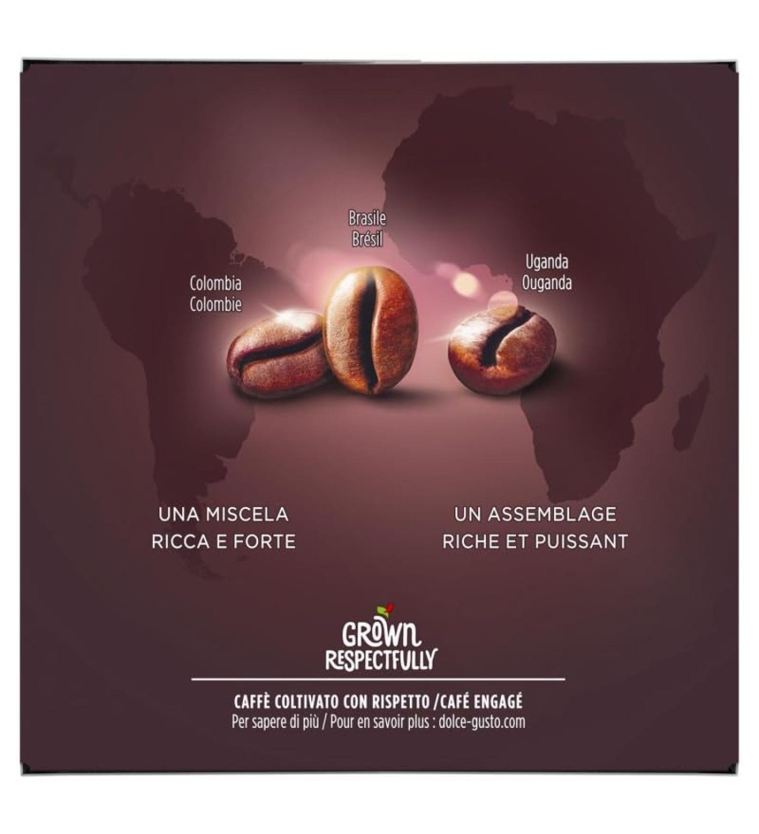  G n rique DOLCE GUSTO Espresso Napoli - Intense coffee capsules - 16 doses - 128g of authentic flavors - Enjoy a personalized coffee break! - The Set Of 3 - Buy Online on GoSupps.com