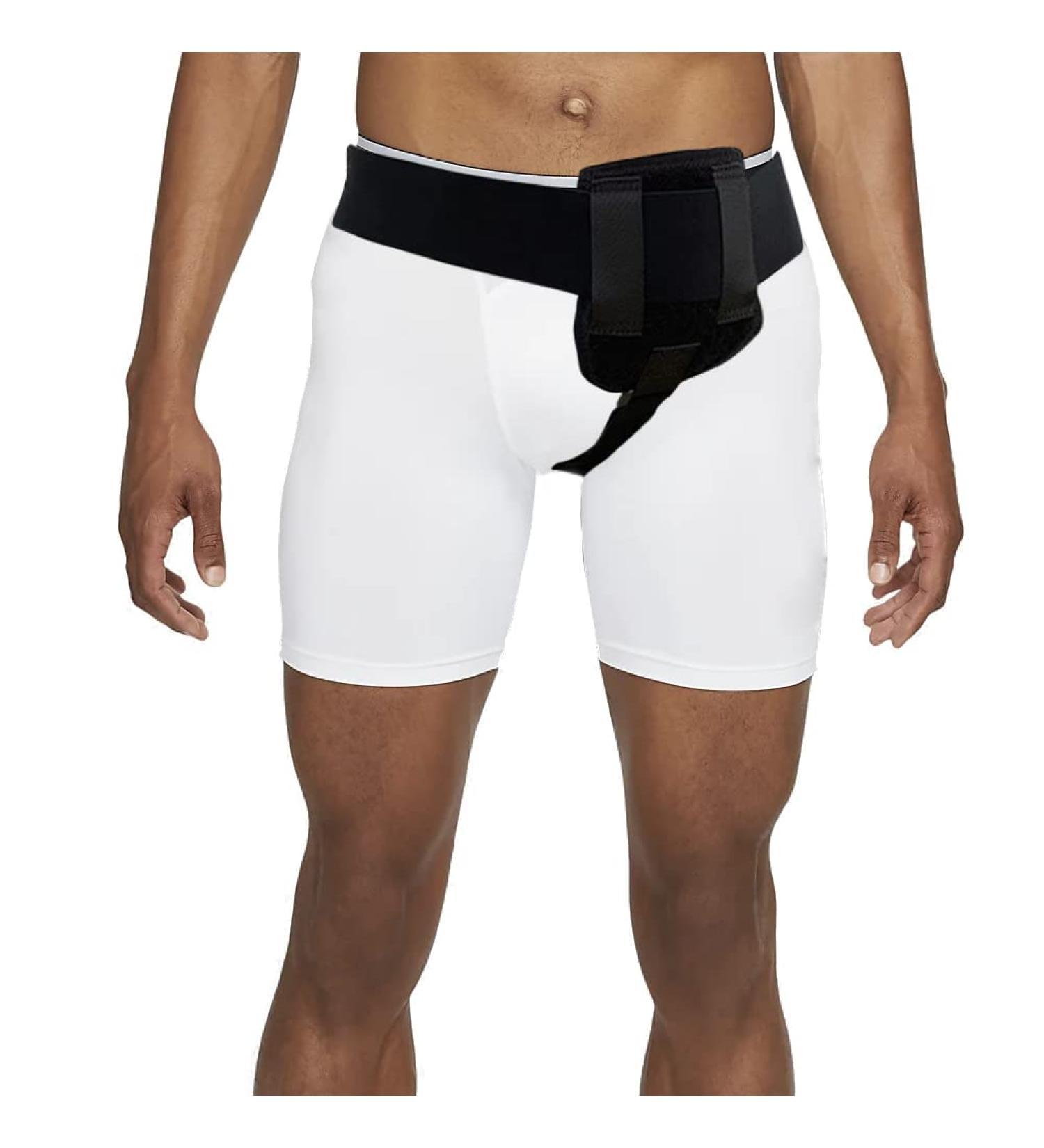 Hernia Support Belt Truss for Men and Women Single Inguinal or Sports Hernia Brace with Removable Compression Pads Comfortable Material for Pain Relief and Recovery