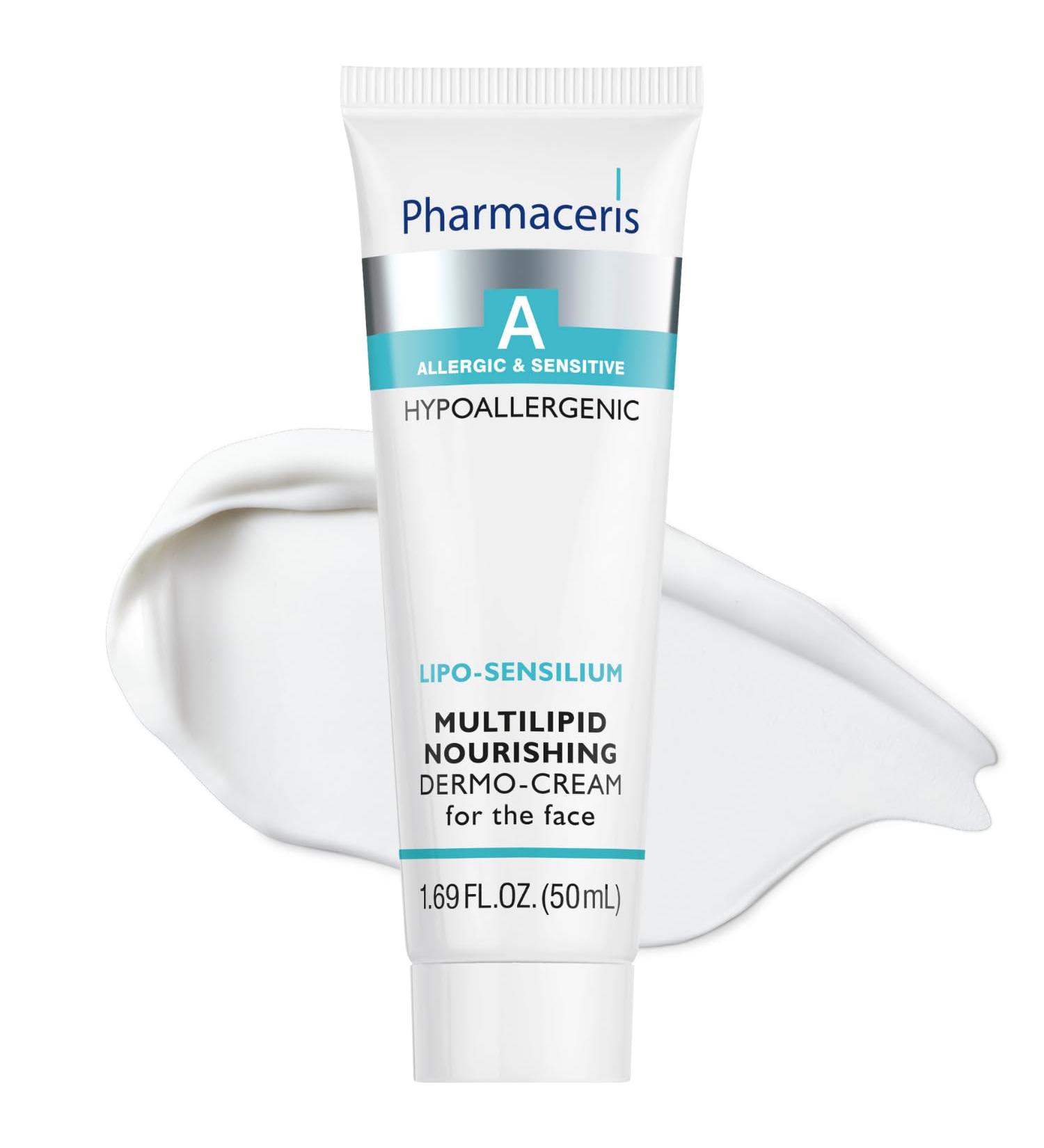 Pharmaceris Nourishing Lipid Face Cream with Emollients & Niacinamide - Supports Skin's Barrier Moisturizes & Soothes Rich Cream for Dry Sensitive & Allergy-Prone Skin LIPO-SENSILIUM 1.69 fl oz