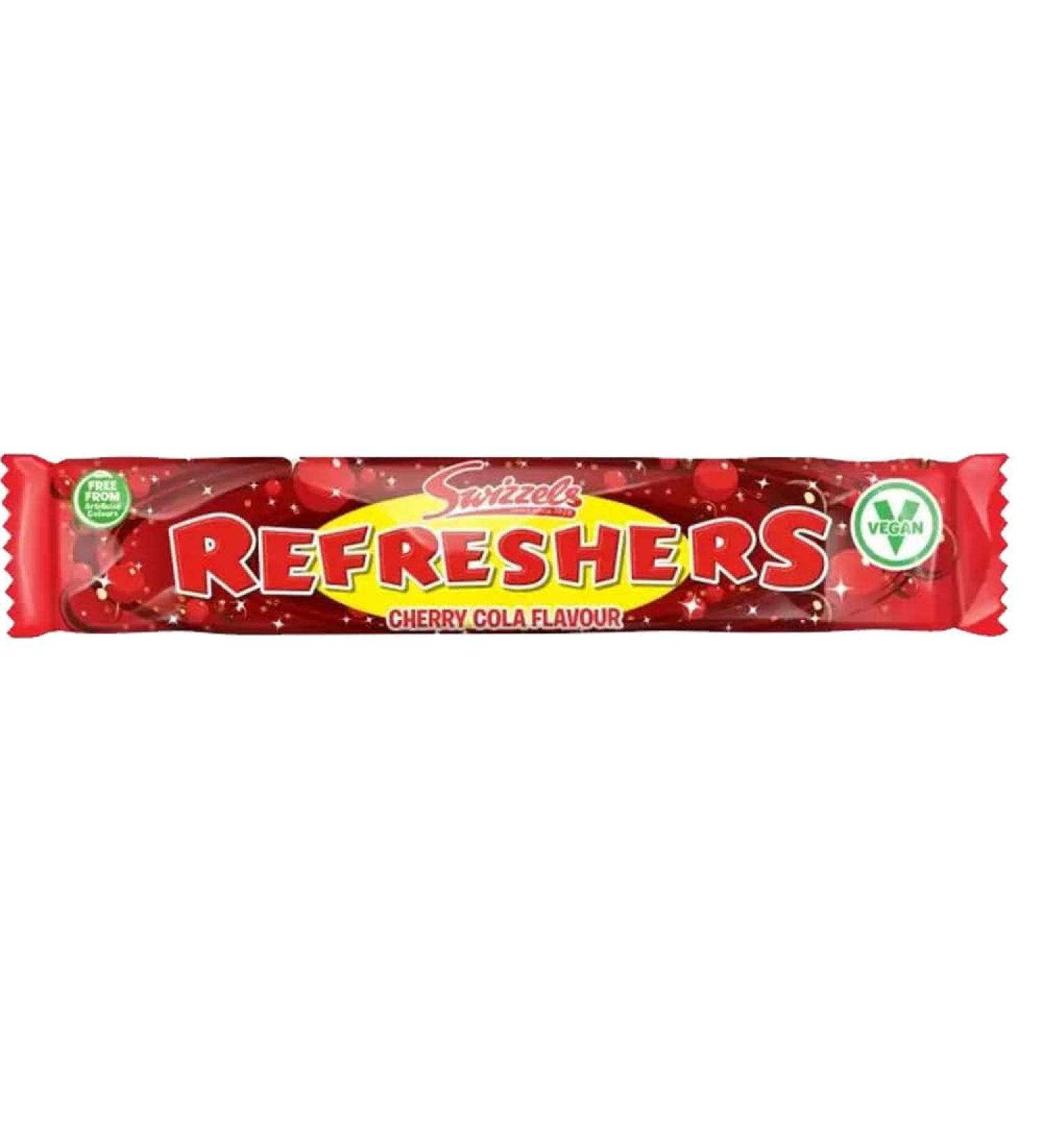 Refreshers Cherry Cola Flavour Chew Bar 18g - Cherry Cola Flavour Chew Bar with a Sherbet Centre (60 Bars(Full Box))