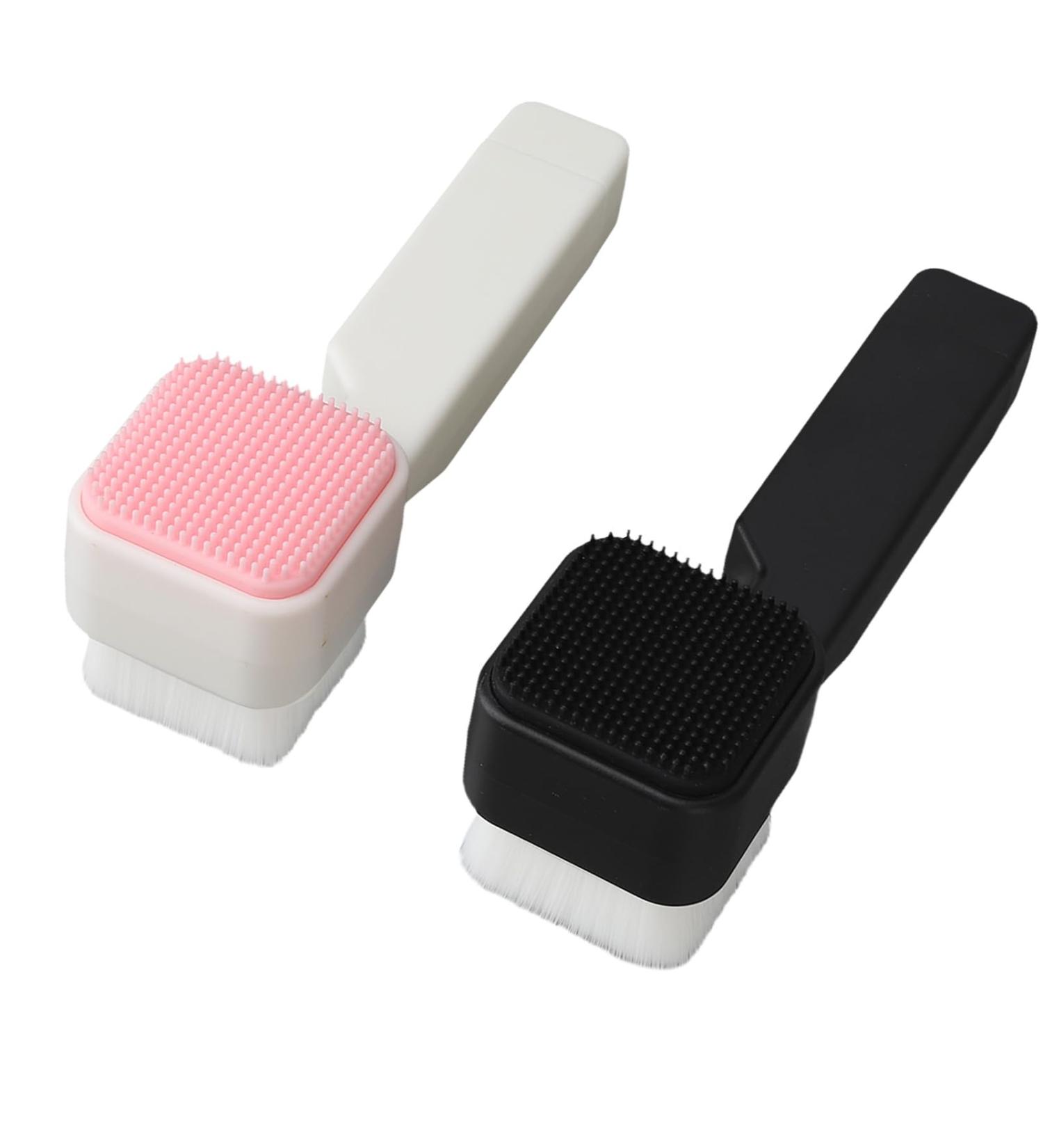 Double Sided Face Wash Brushes Soft Bristles Effective Cleansing Collagen Boost Travel Friendly for Skin Care Exfoliating - Buy Online on GoSupps.com