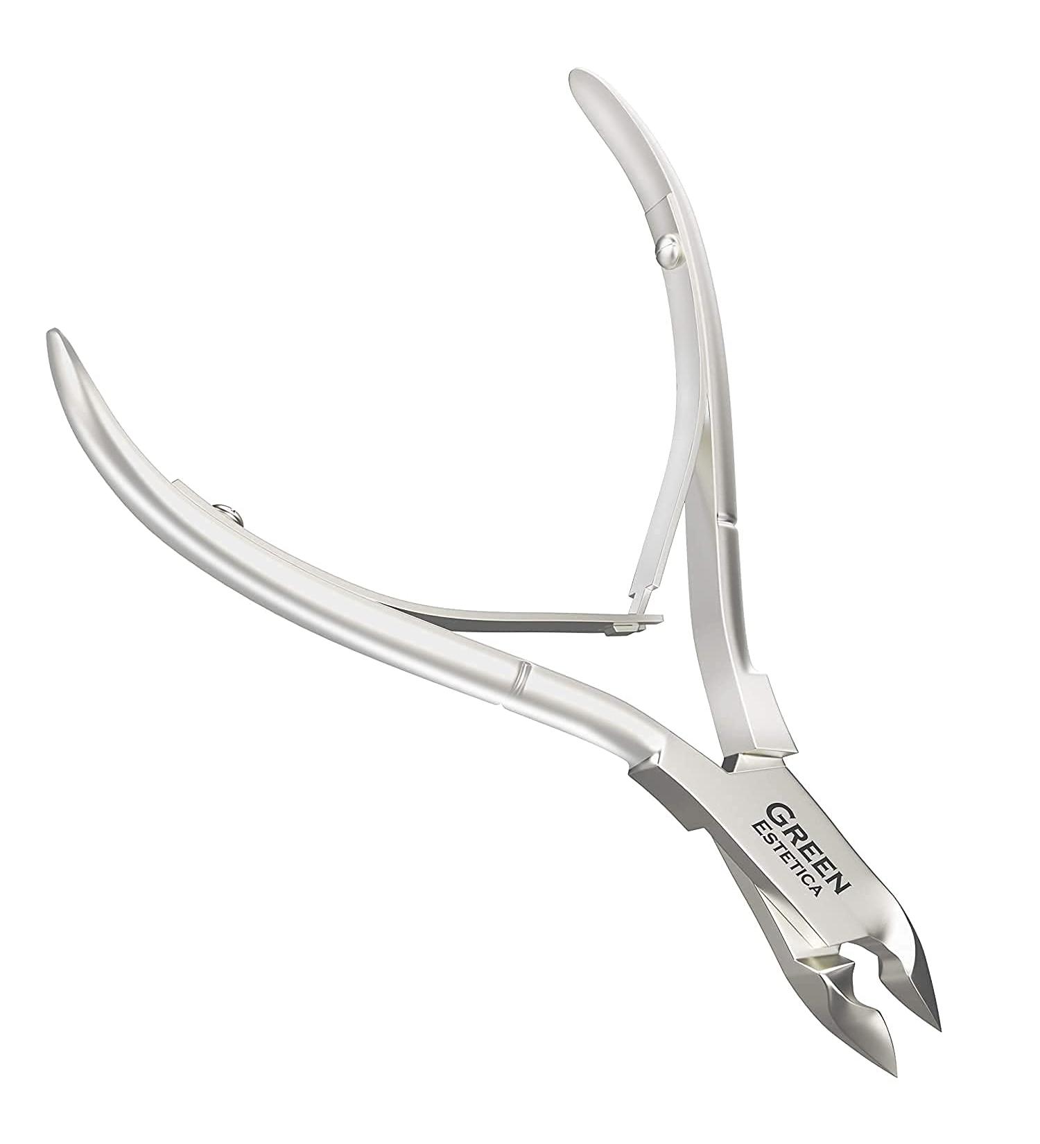 Professional Stainless Steel Nail Cuticle Trimmer - Sharp Blades, Double Spring Cuticle Clippers for Manicure & Pedicure - Silver - Buy Online on GoSupps.com