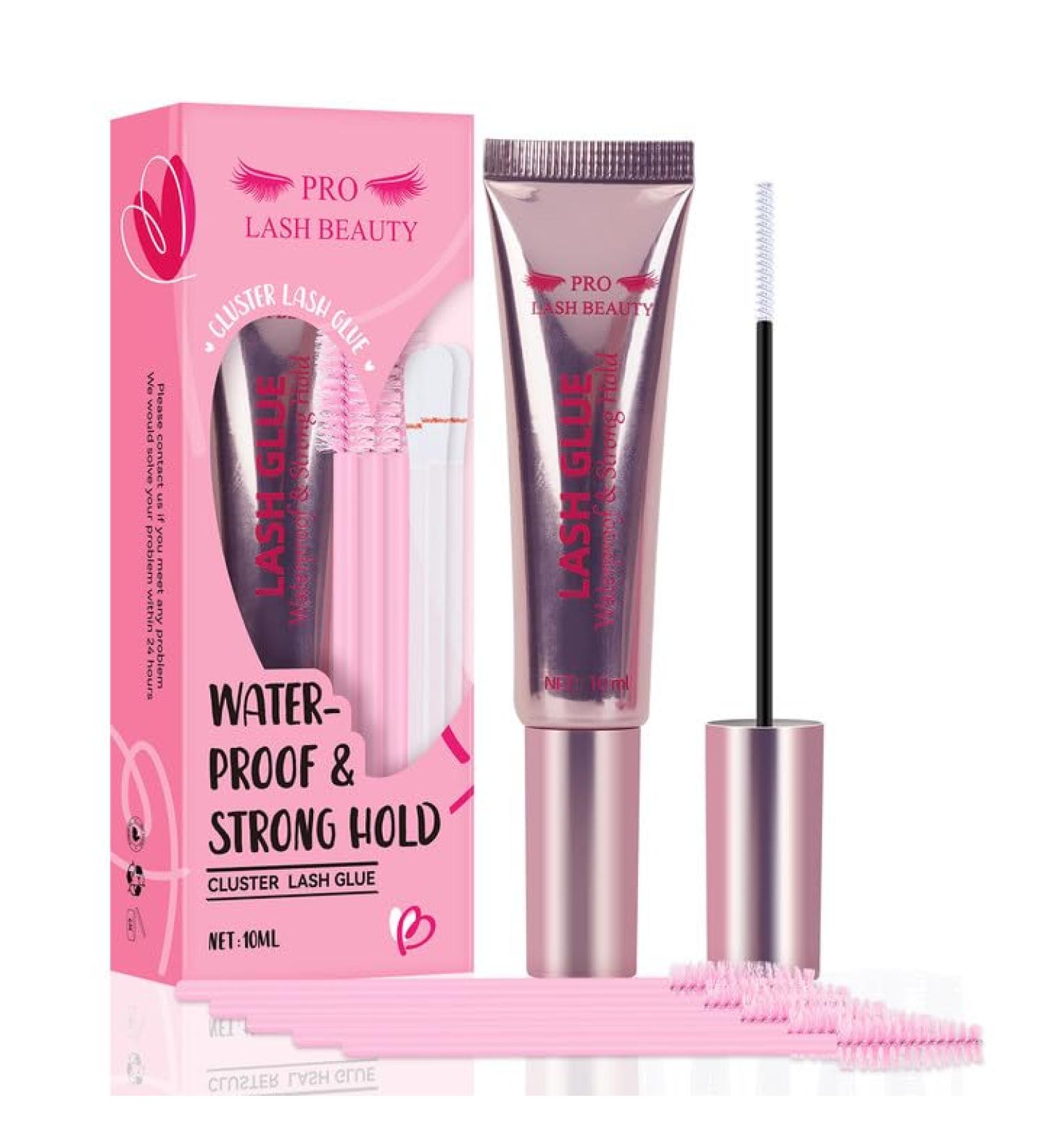 PRO Individual Lash Glue - Waterproof Clear Lash Adhesive for DIY Lash Extensions - 48 Hours Long Lasting - 10ml - Buy Online on GoSupps.com