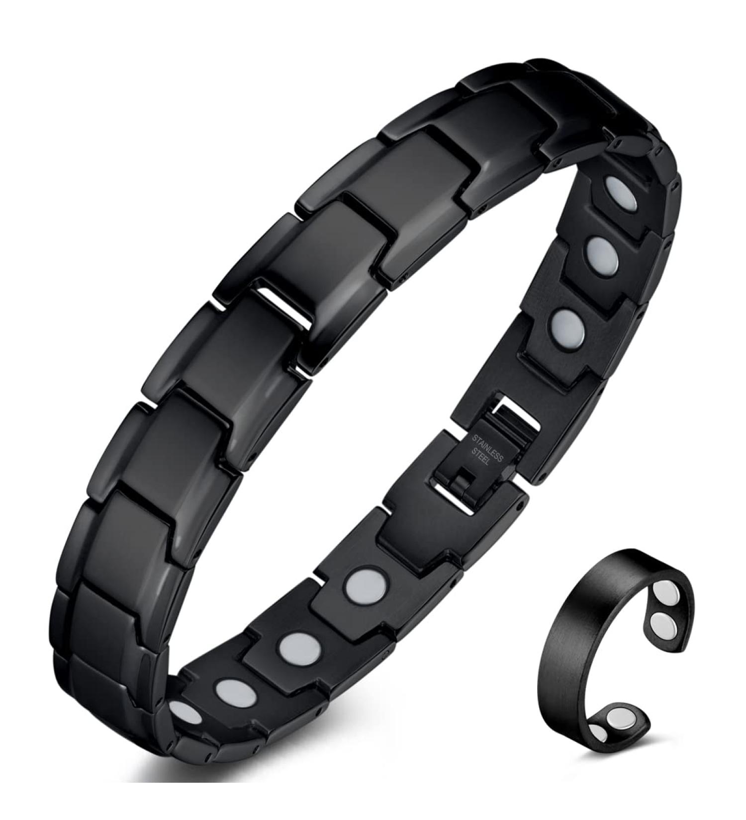 Vicmag Lymphatic Drainage Mat - Titanstahl Magnetic Hardship Tool with Adjustable Strength & Gift Box (Single-Row Black) | Premium Wellness Solution - Buy Online on GoSupps.com