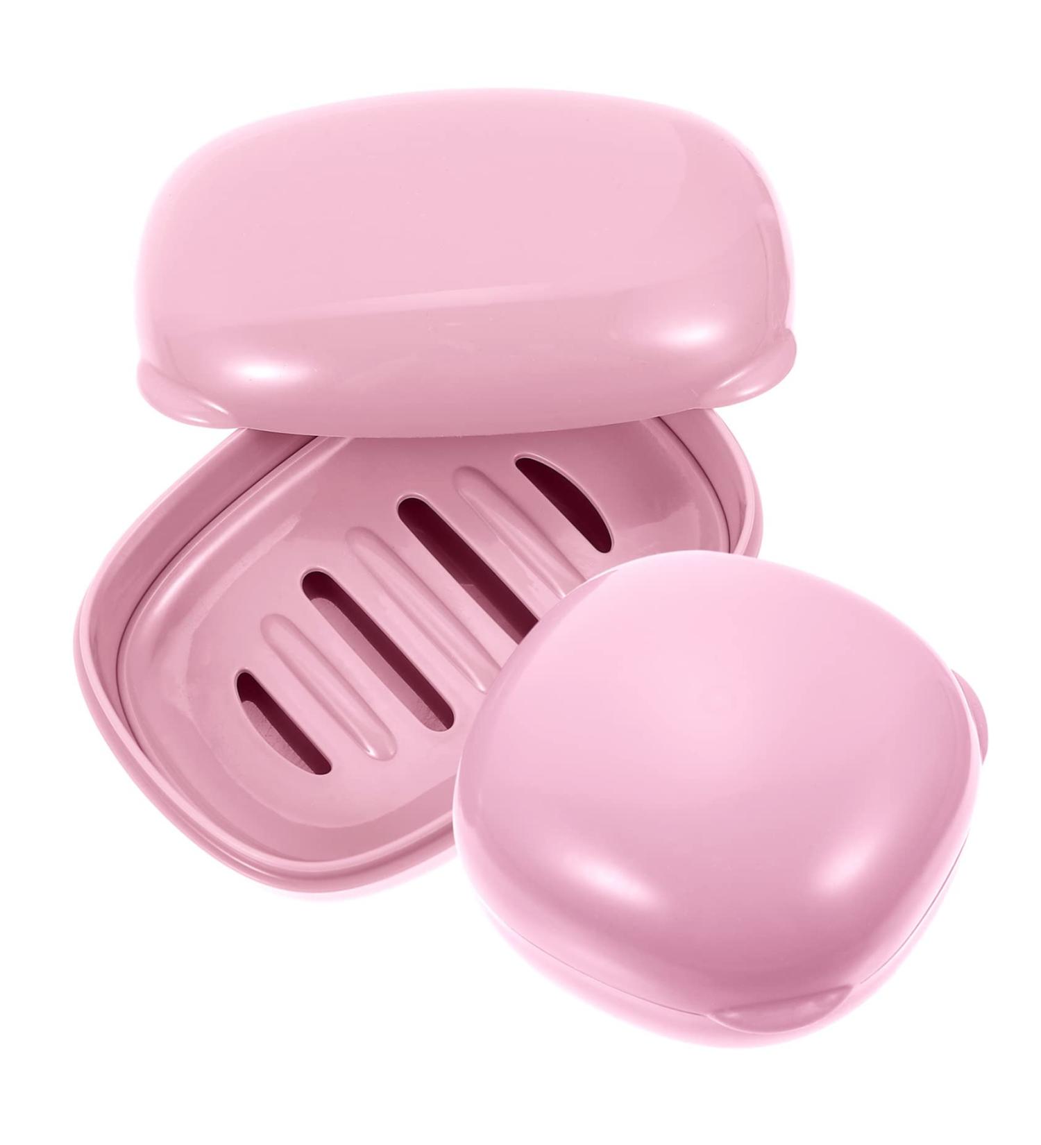 Ciieeo 2pcs Soap Box Soap Holder Case Soap Case with Lid Soap Organizer Shower Sponge Holder Bar Soap Holder Portable Soap Container Soap Bar To Go Accessories Pink Travel Pe Household - Buy Online on GoSupps.com